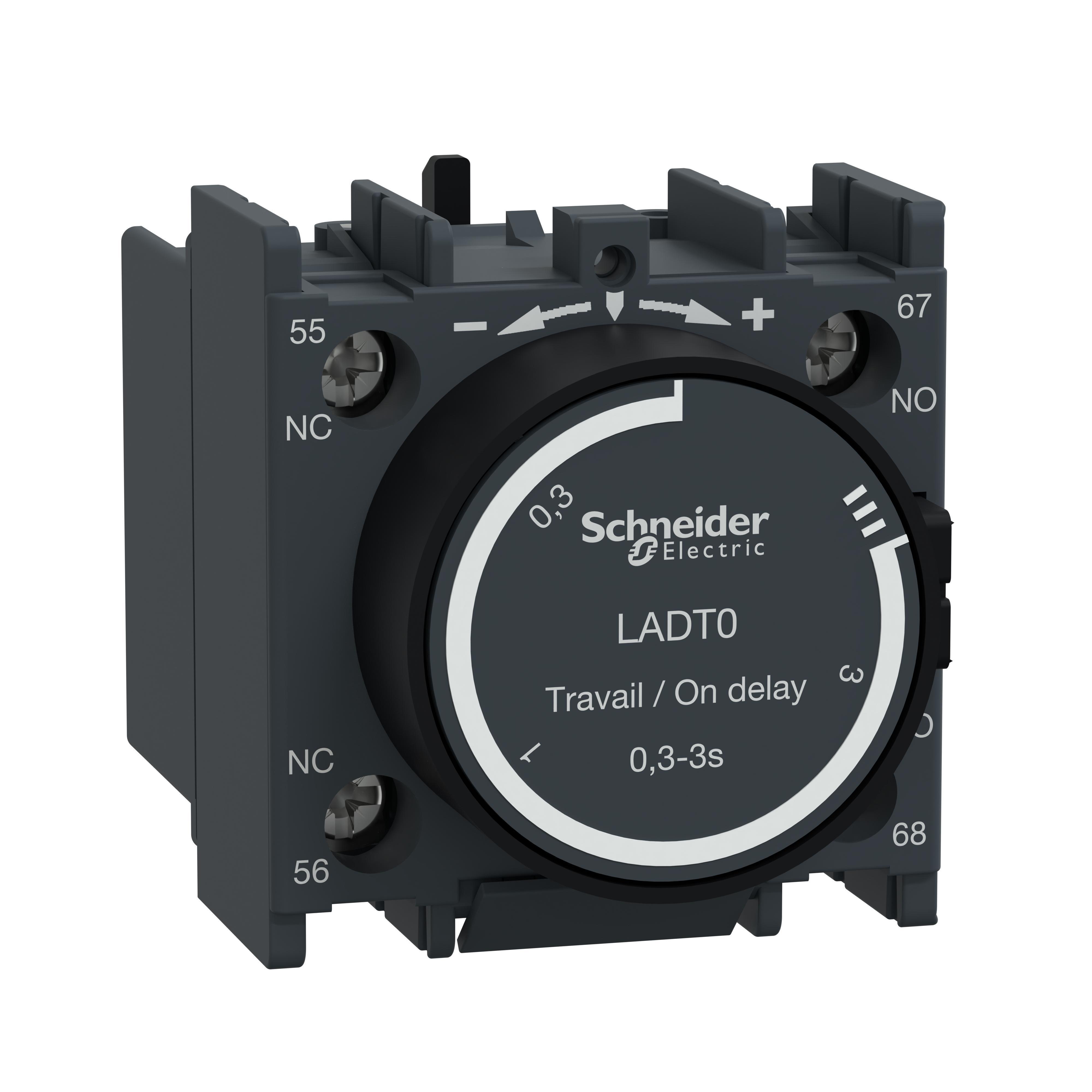 Schneider Electric TeSys™ D LADT0 ON-Time Delay Auxiliary Contact Block, 690 V AC, 10 A, 2 Contacts