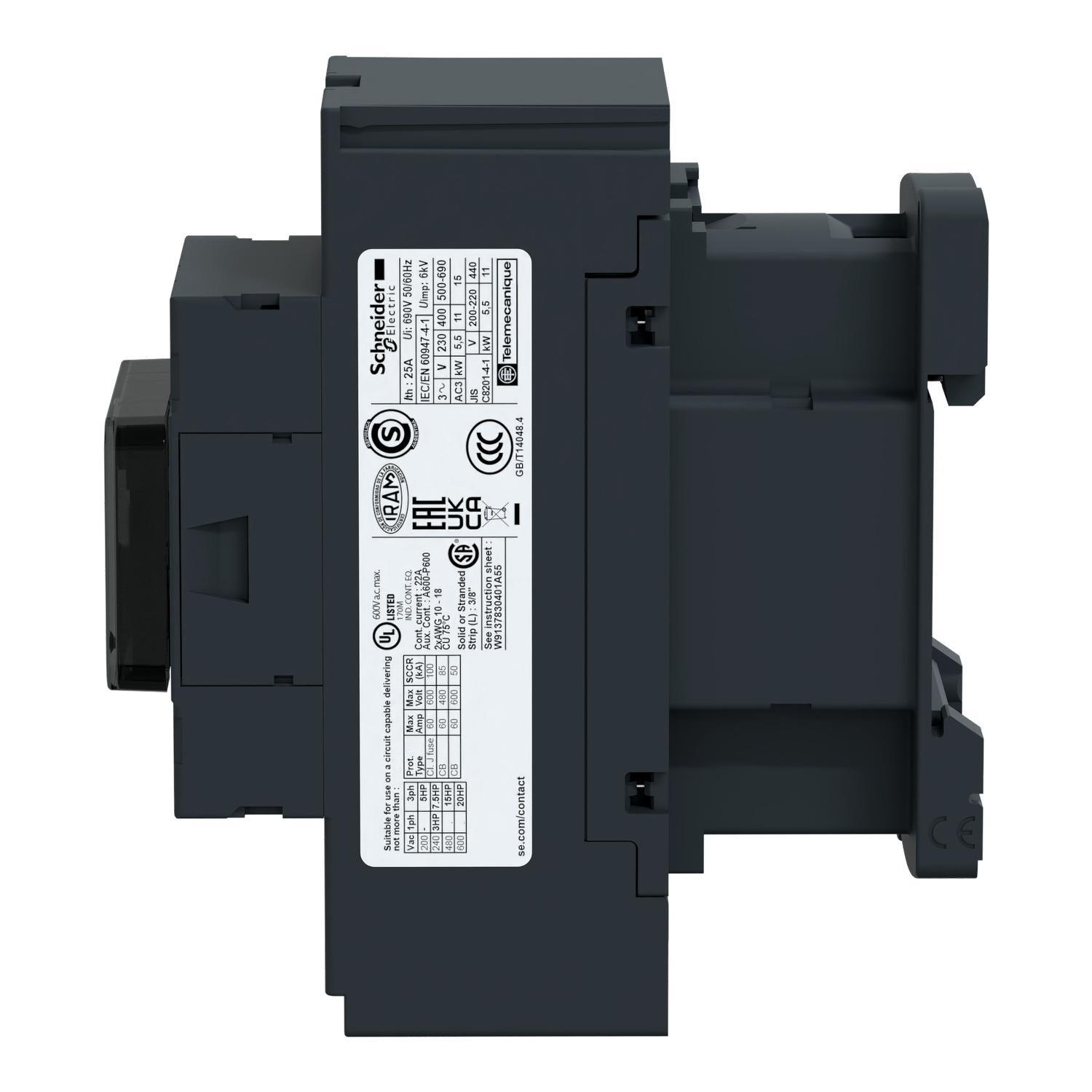 Schneider Electric LC1D253BL NEMA & IEC Contactors