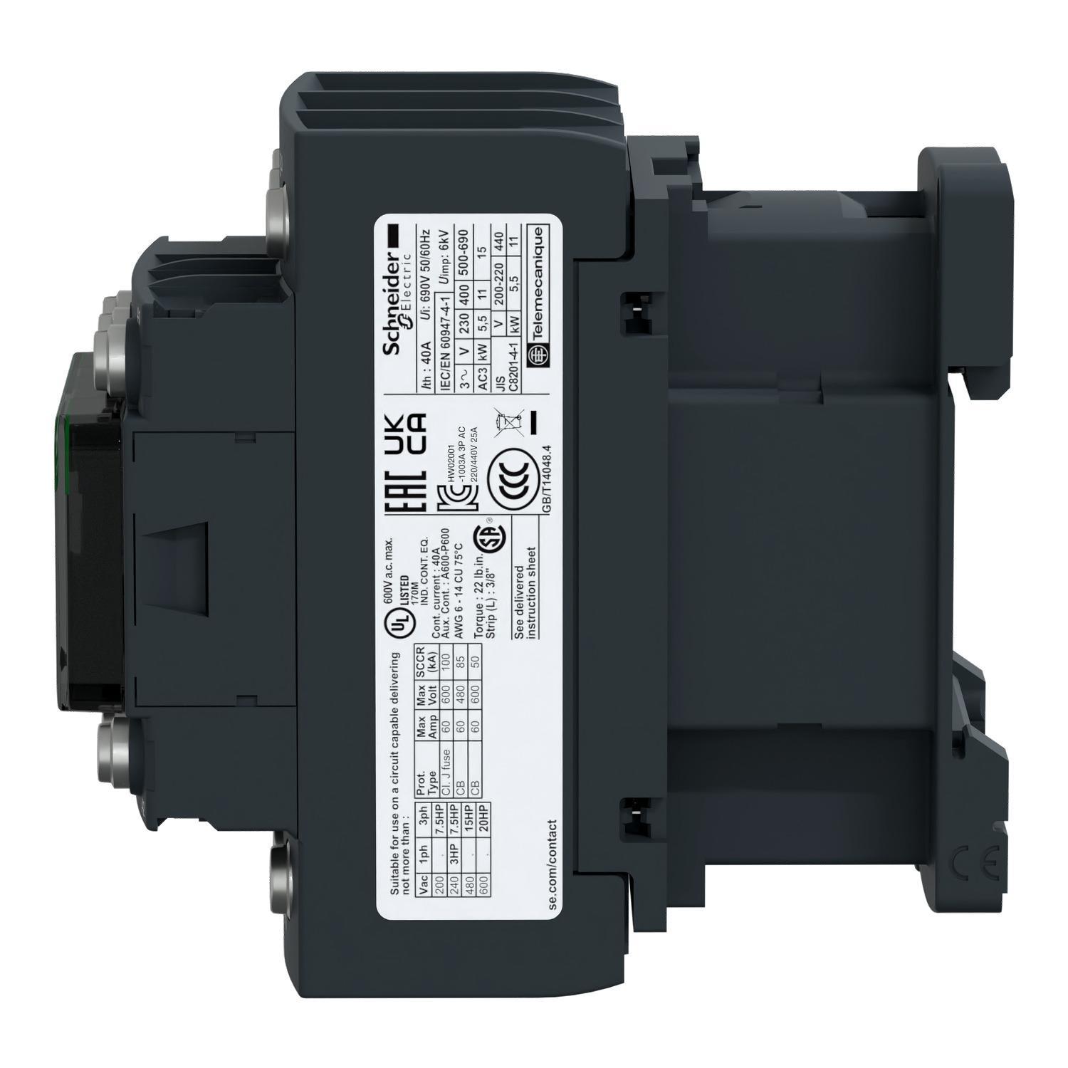 Schneider Electric LC1D386BD NEMA & IEC Contactors