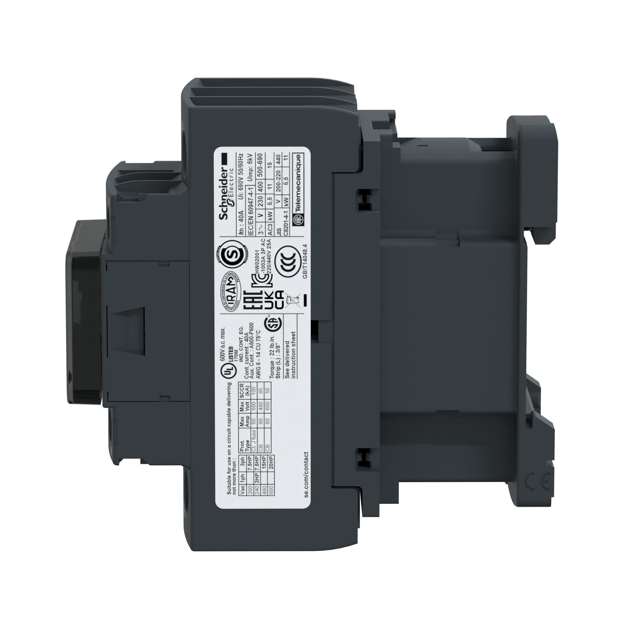 Schneider Electric LC1D38Q7 NEMA & IEC Contactors