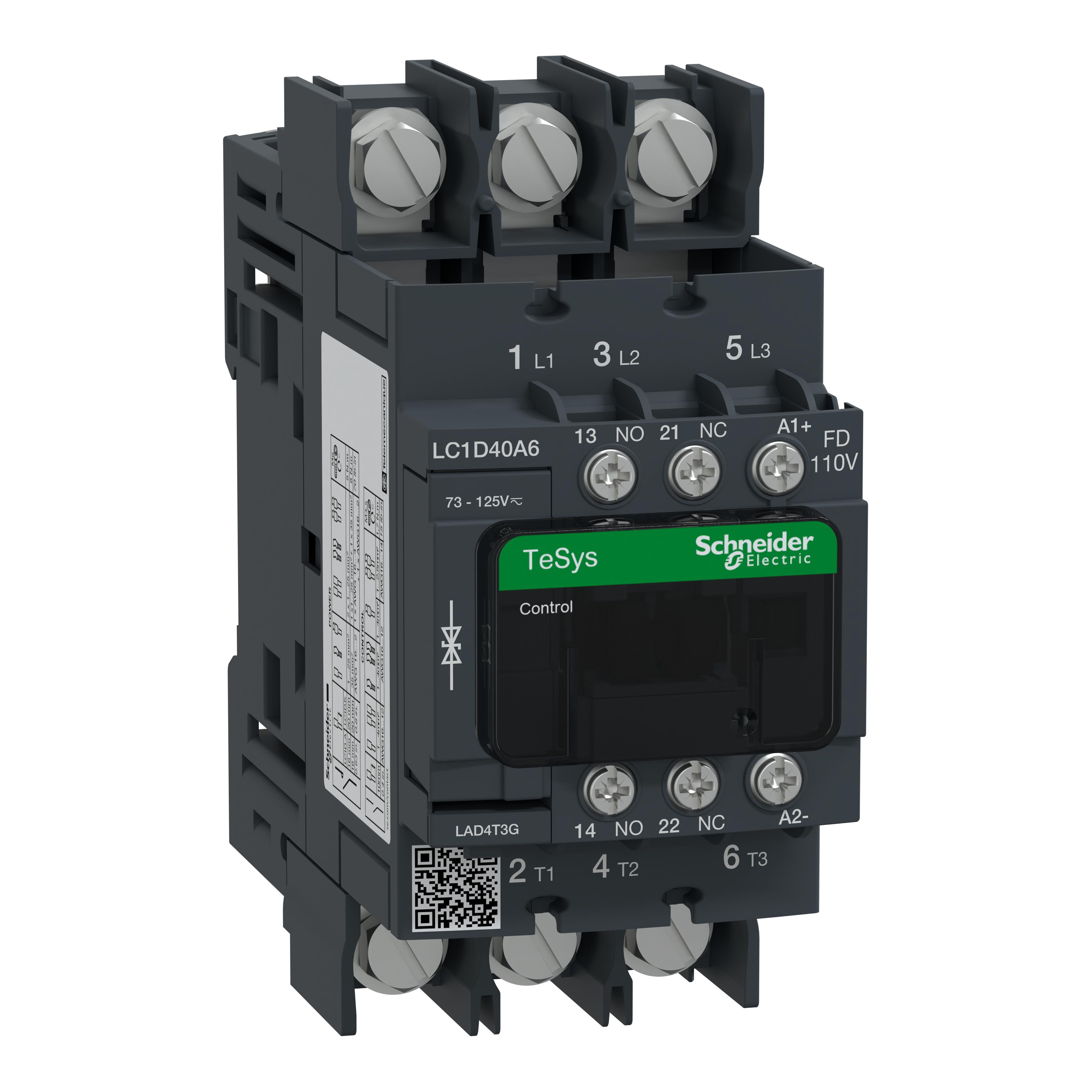 Schneider Electric LC1D40A6FD NEMA & IEC Contactors