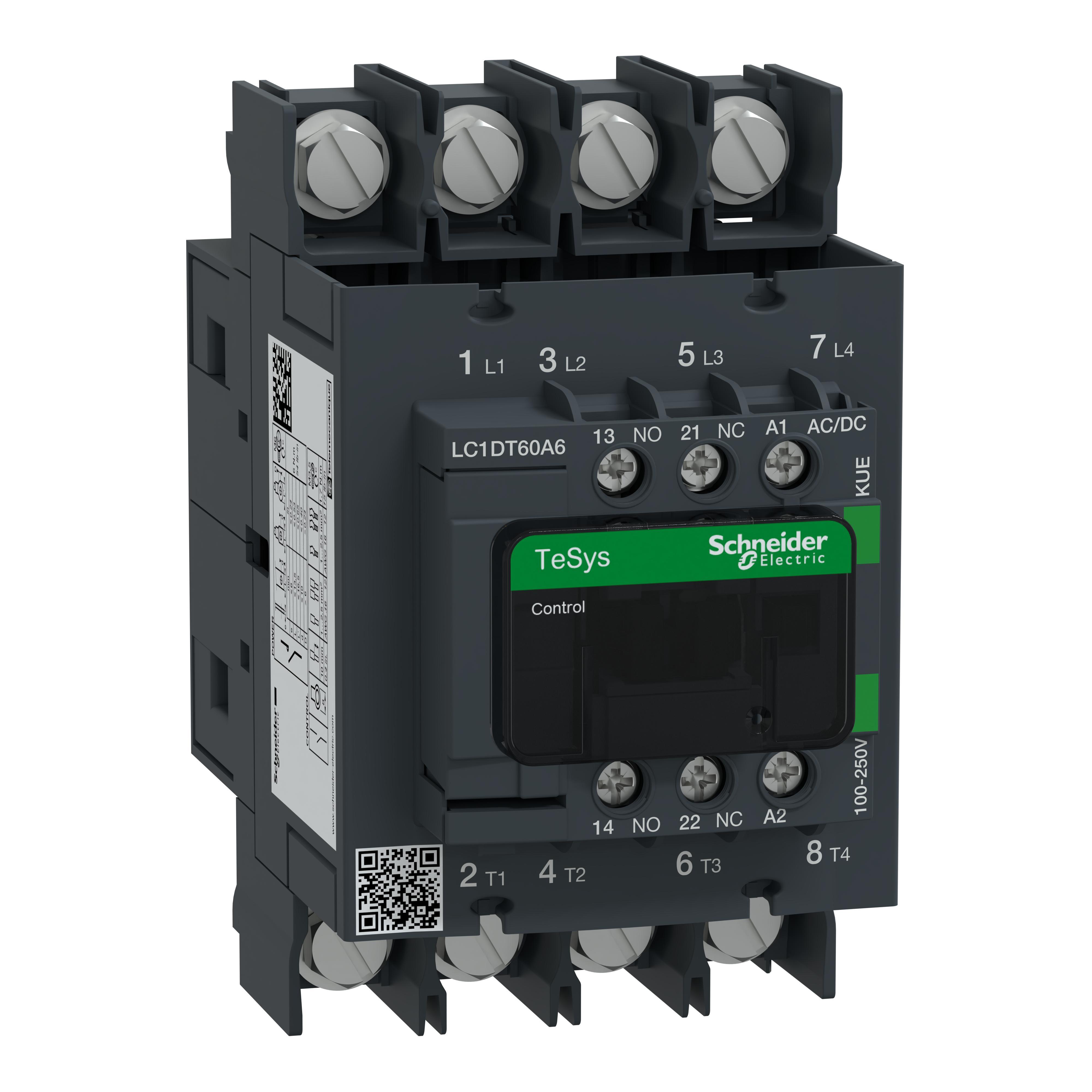Schneider Electric LC1DT60A6KUE NEMA & IEC Contactors