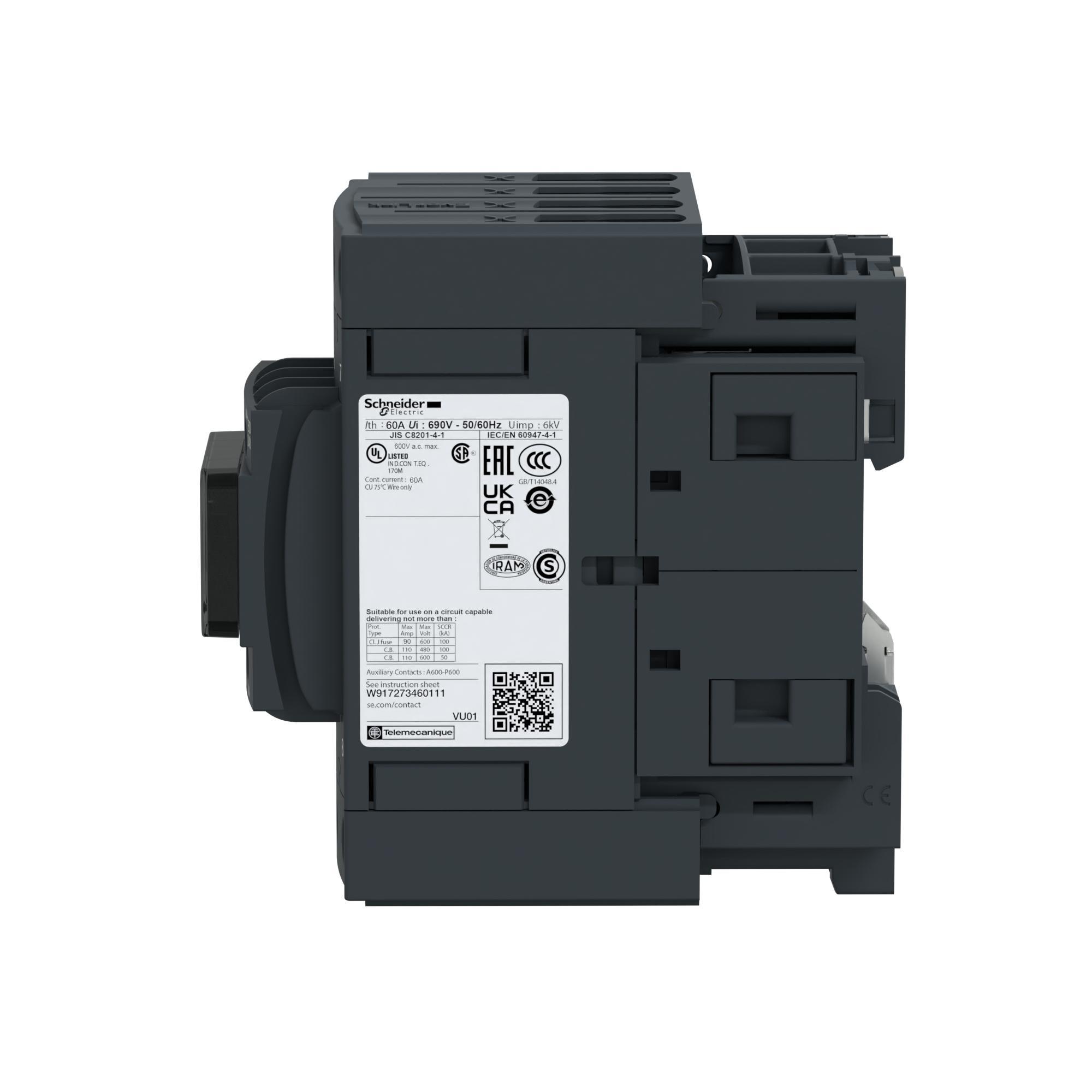 Schneider Electric LC1DT60AKUE NEMA & IEC Contactors