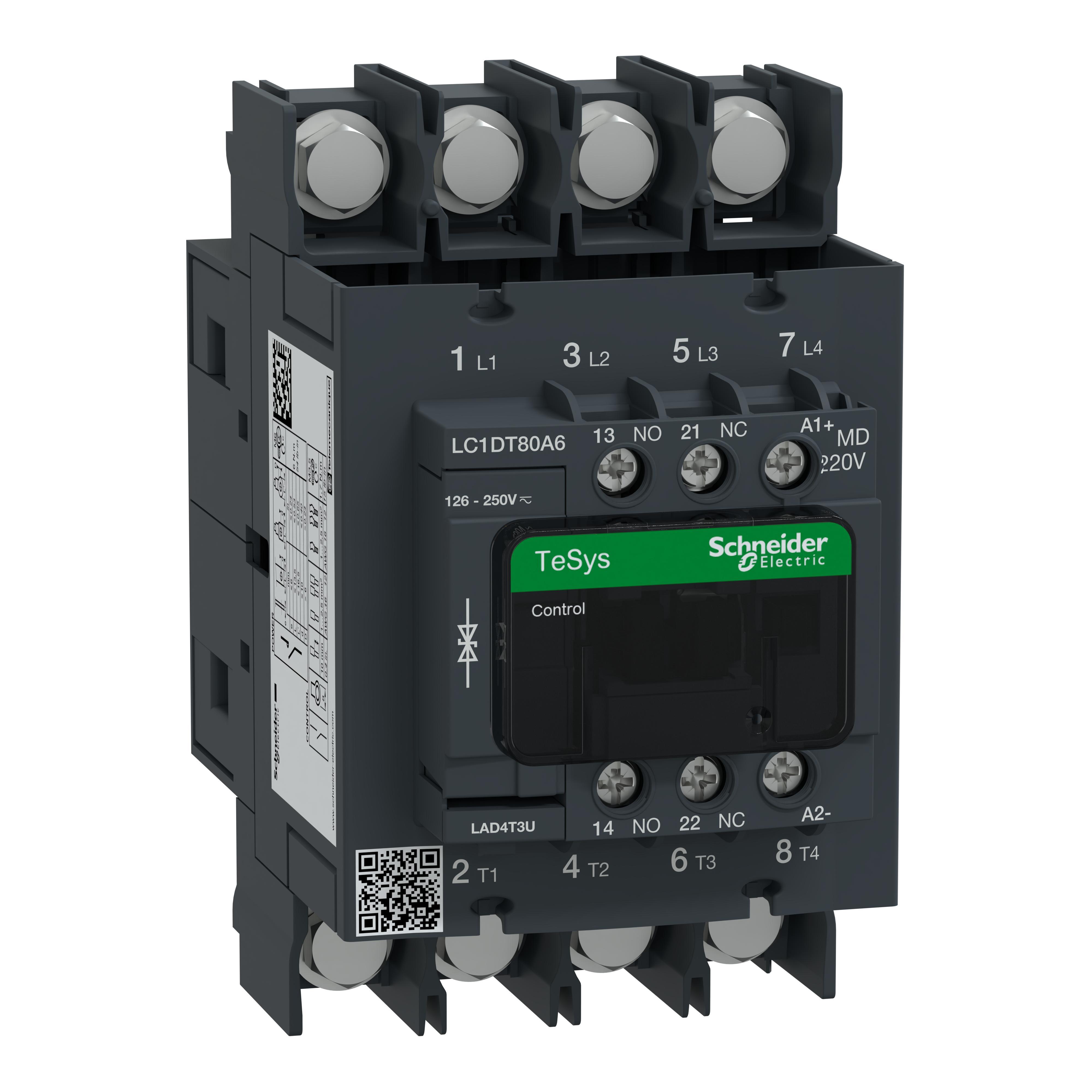 Schneider Electric LC1DT80A6MD NEMA & IEC Contactors