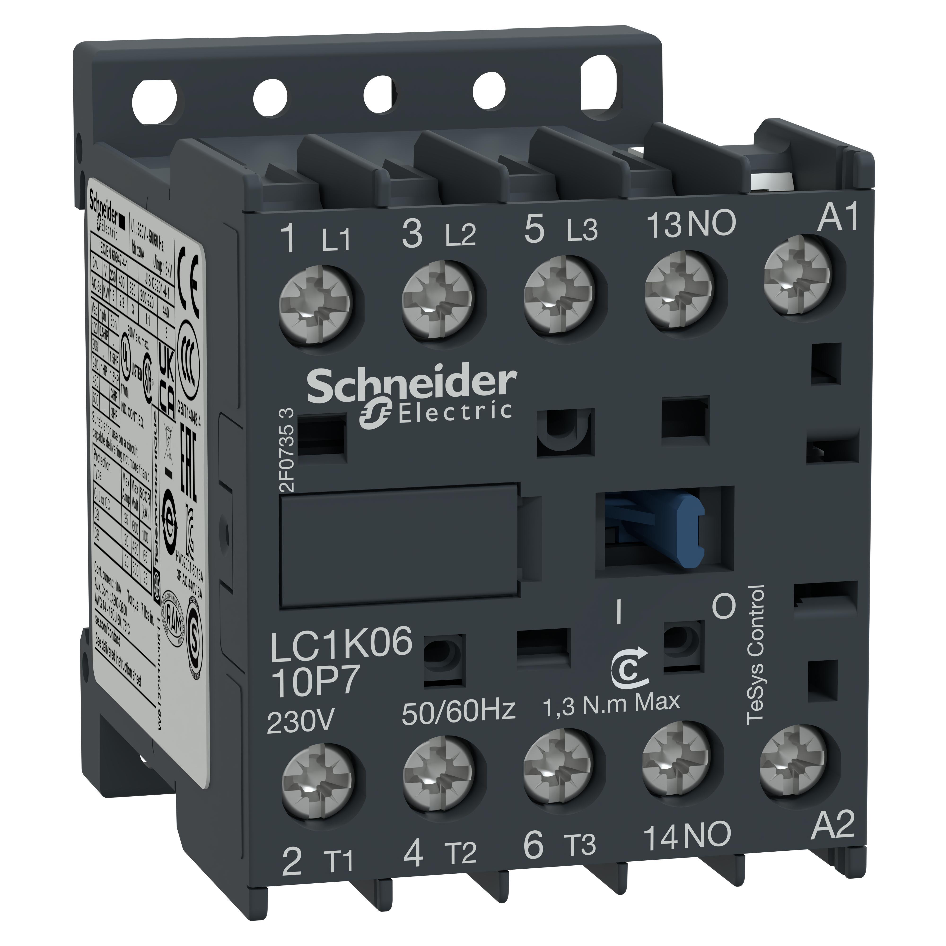 Schneider Electric LC1K0610U7 NEMA & IEC Contactors
