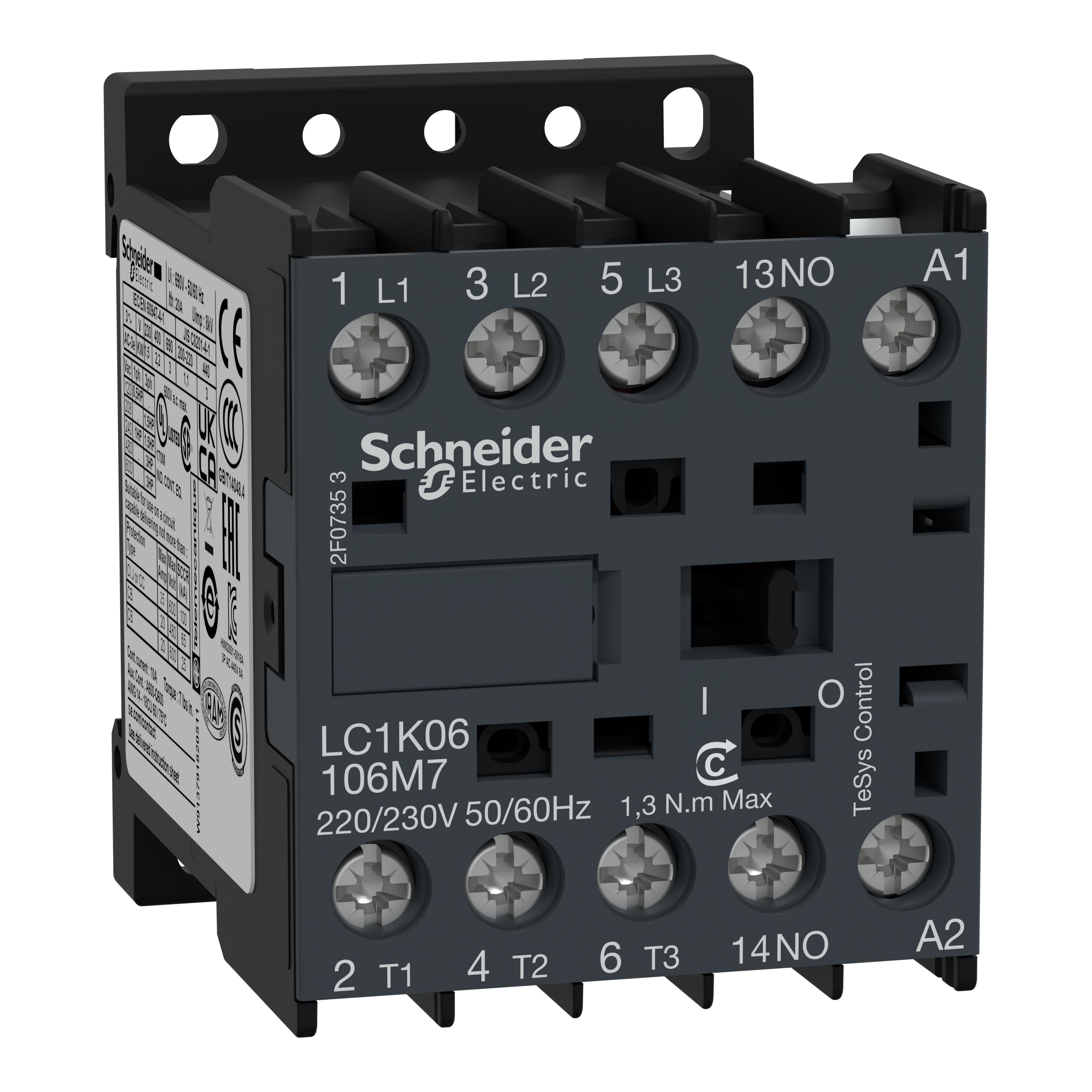 Schneider Electric LC1K16106M7 NEMA & IEC Contactors
