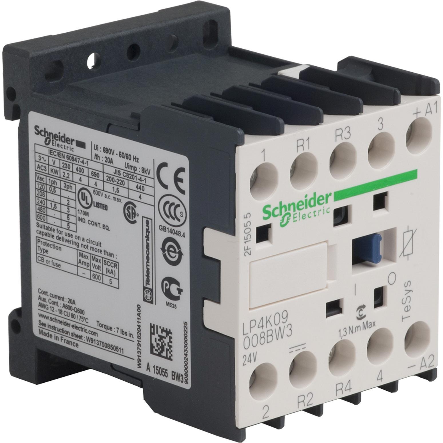 Schneider Electric LP4K09008EW3 NEMA & IEC Contactors