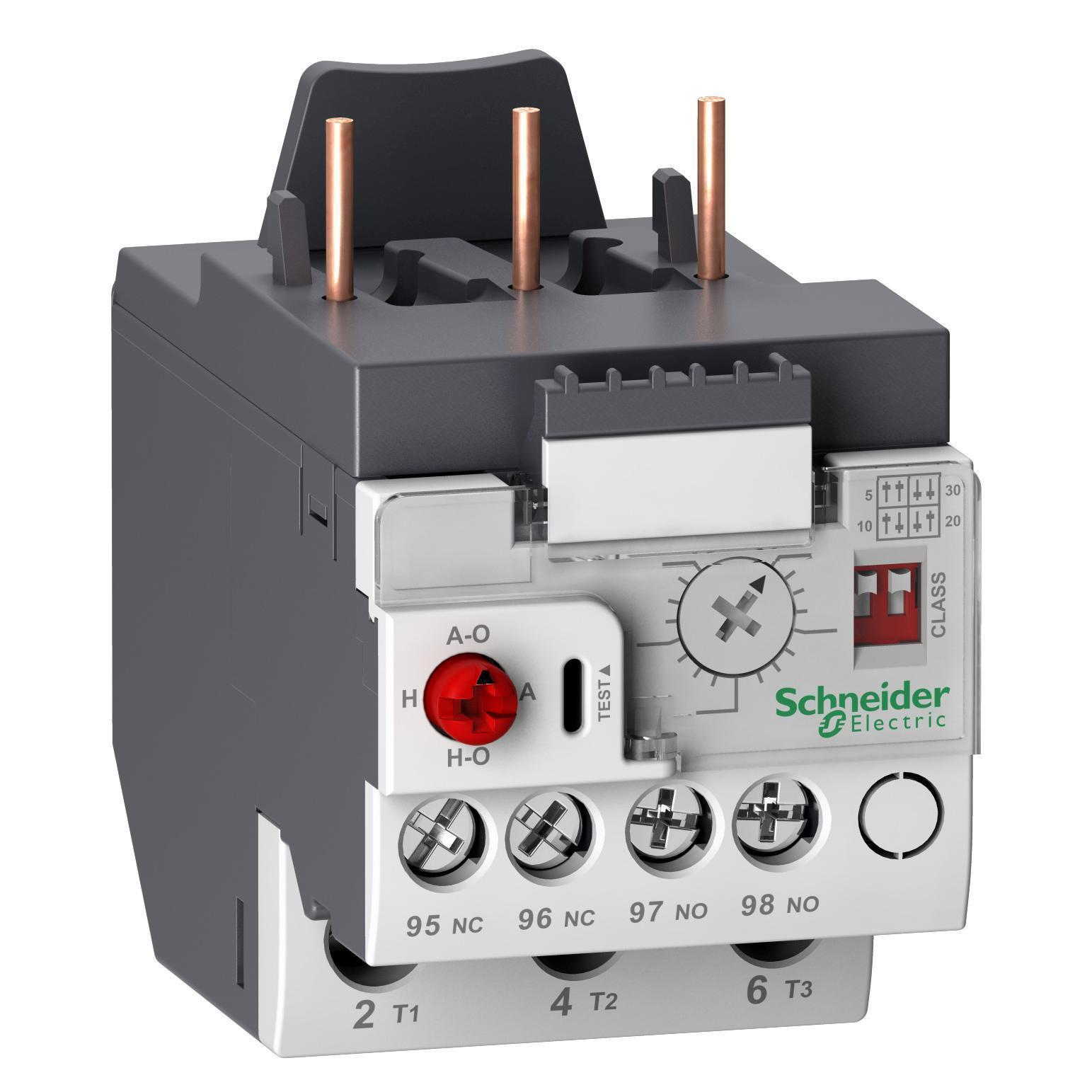 Schneider Electric TeSys™ LR9D08 Electronic Thermal Overload Relay, 1.6 to 8 A, 1NO-1NC 1 Form A/1 Form B Contact