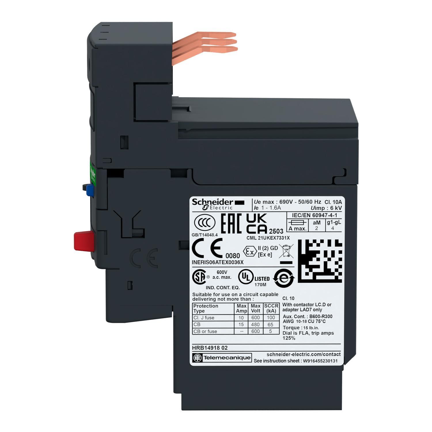Schneider Electric LRD103 Overload Relays