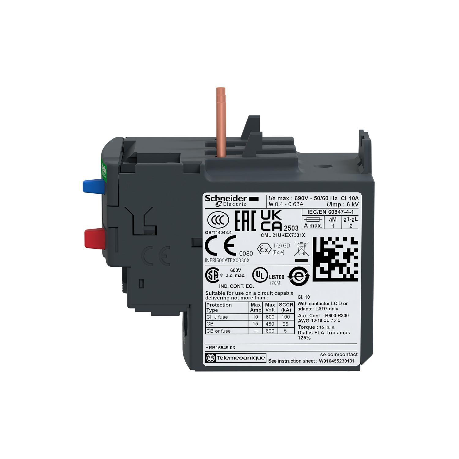 Schneider Electric LRD04L6 Overload Relays