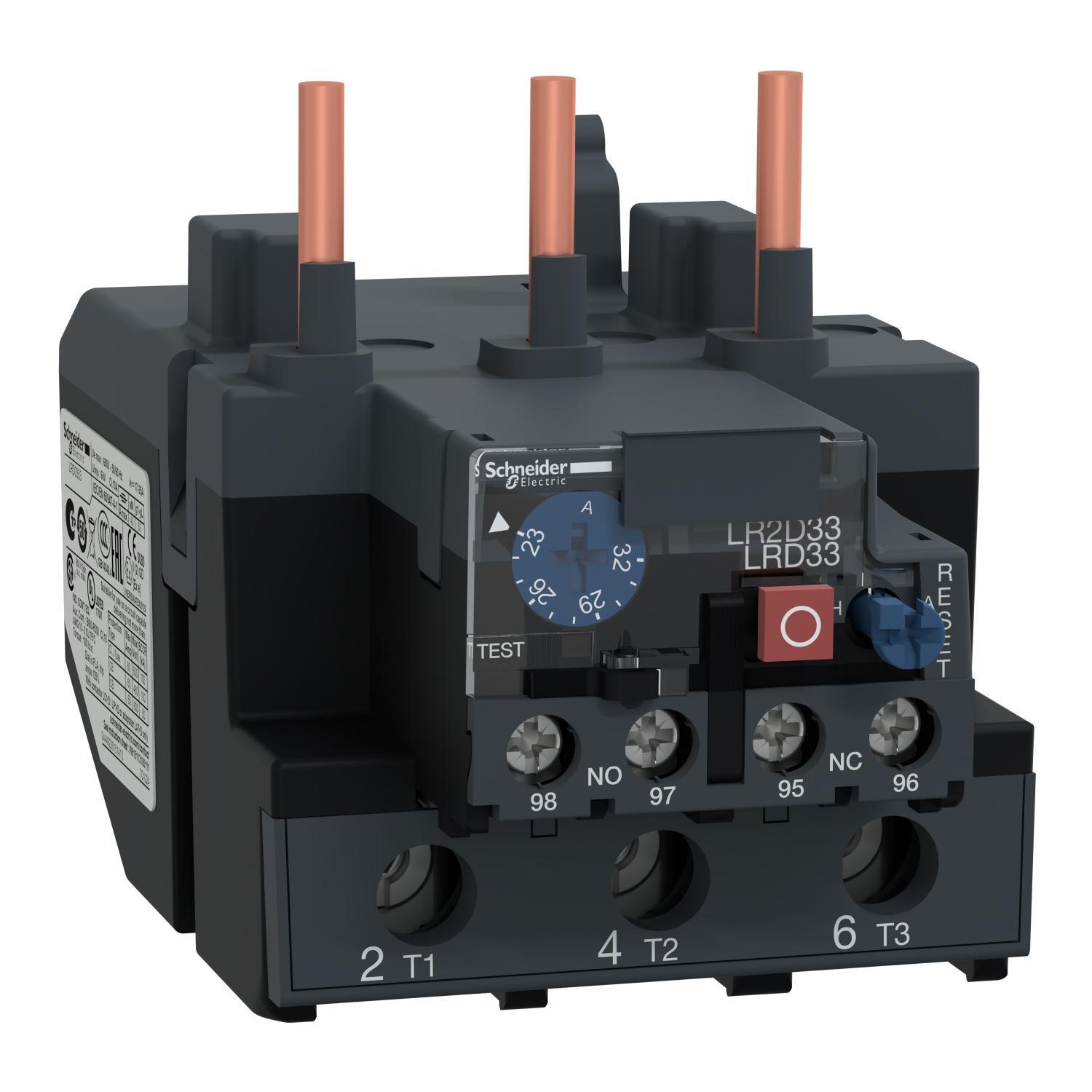 Schneider Electric TeSys® LRD3353 D-Line Thermal Overload Relay, 23 to 32 A, 1NO-1NC 1 Form A/1 Form B Contact