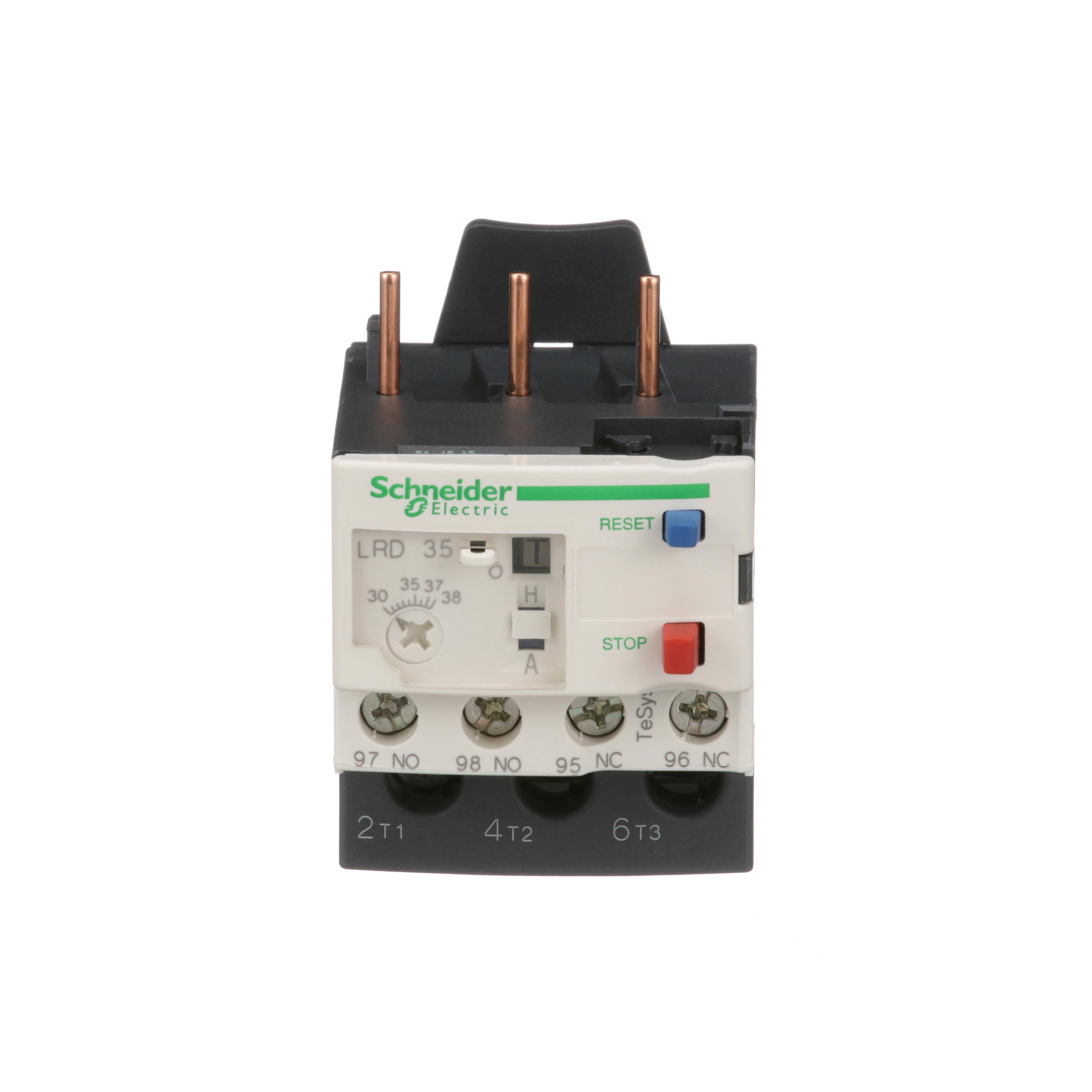 Schneider Electric TeSys® LRD35 D-Line Bi-Metallic Thermal Overload Relay, 30 to 38 A, 1NO-1NC 1 Form A/1 Form B Contact