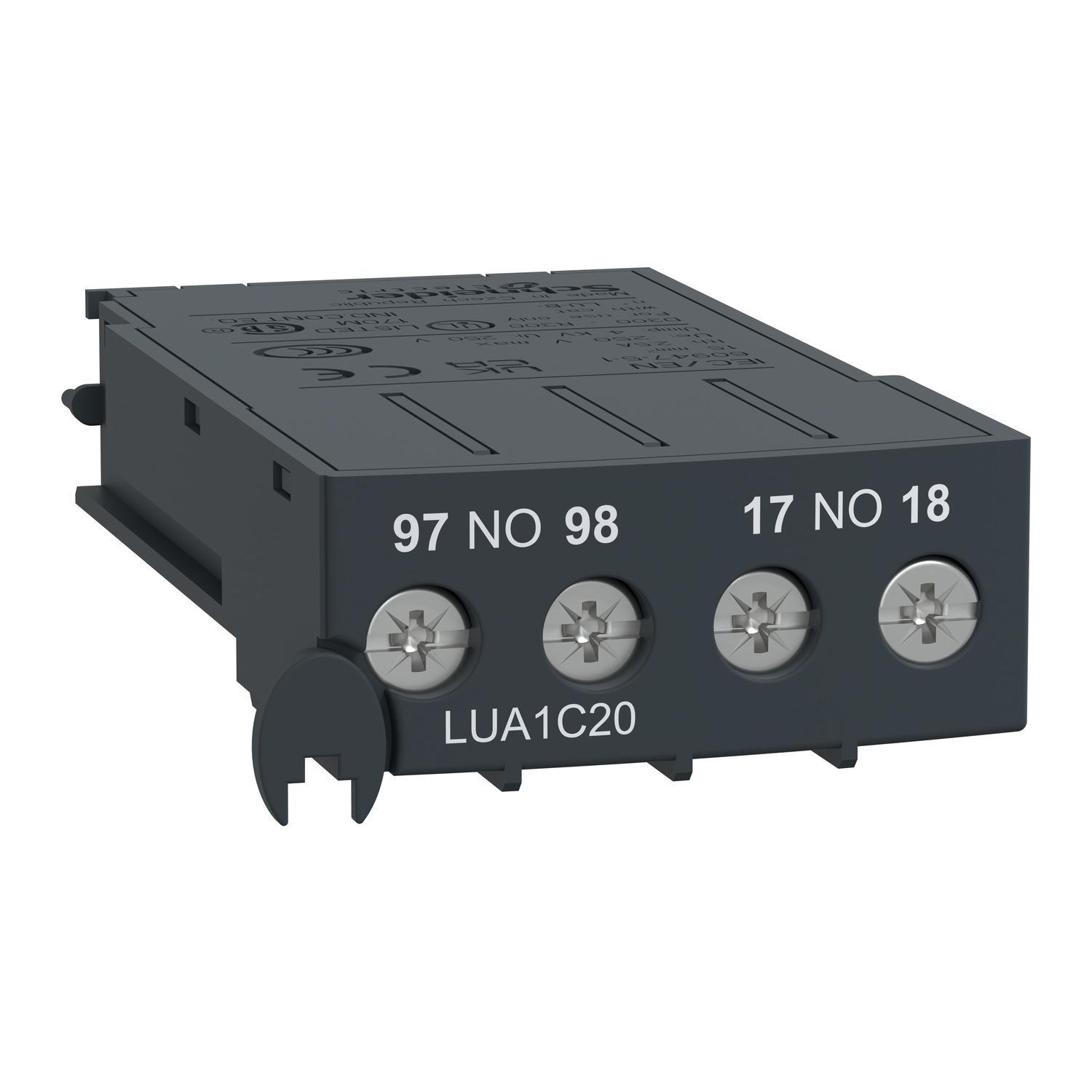 Schneider Electric LUA1C20 LUA1 Auxiliary Contact, For Use With TeSys™ U Direct On Line Motor Starter