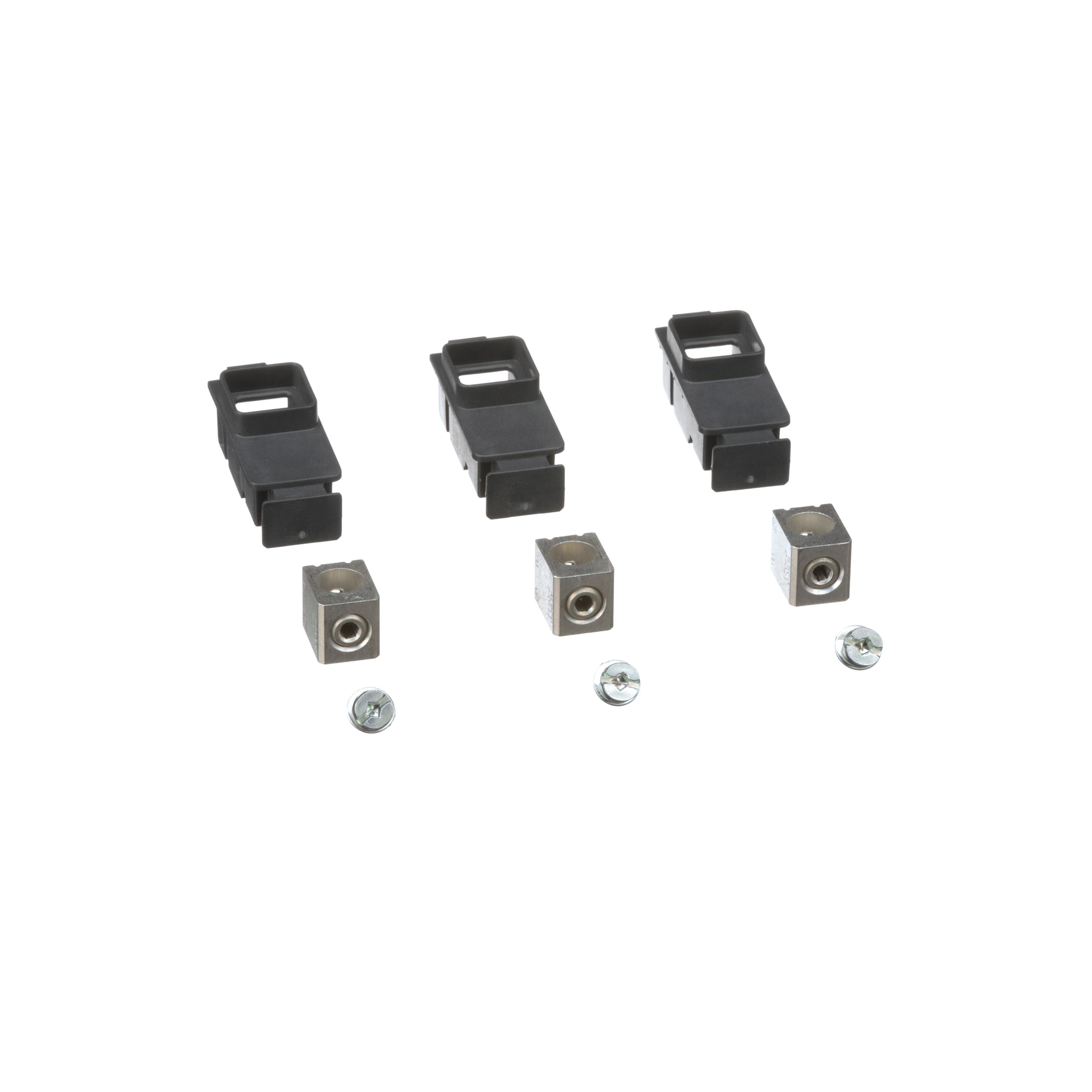 Square D™ LV426967 Mechanical Lug Connector, 14 to 2/0 AWG, Fixed Mount, For Use With Compact™ NSXm, PowerPact™ B-Frame 15 to 125 A 3-Pole Molded Case Circuit Breaker