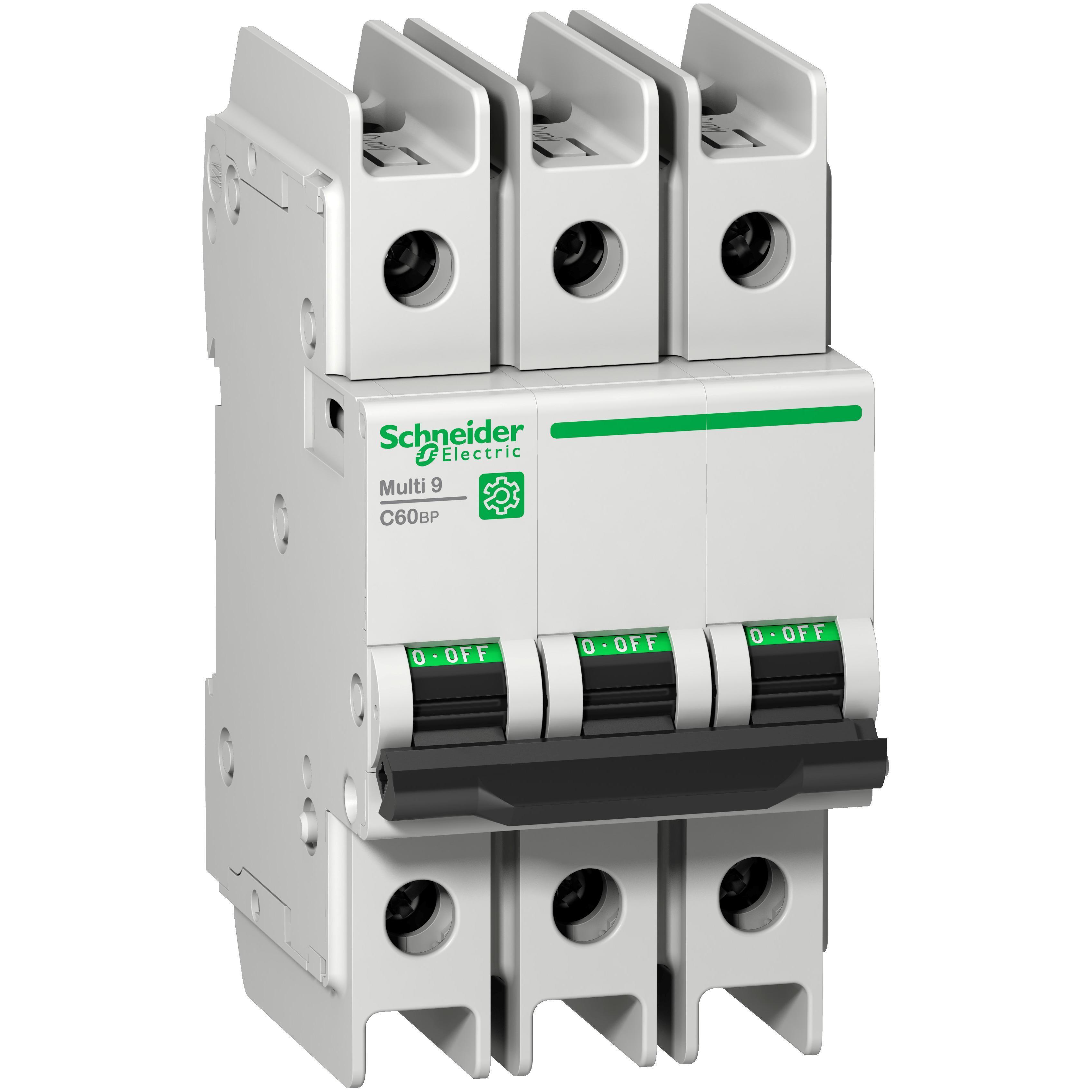Schneider Electric M9F42320 C60BP Multi-Standard Miniature Circuit Breaker, 240/415/440 V AC, 20 A, 10 kA Interrupt, 3 Poles, Thermal Magnetic Trip