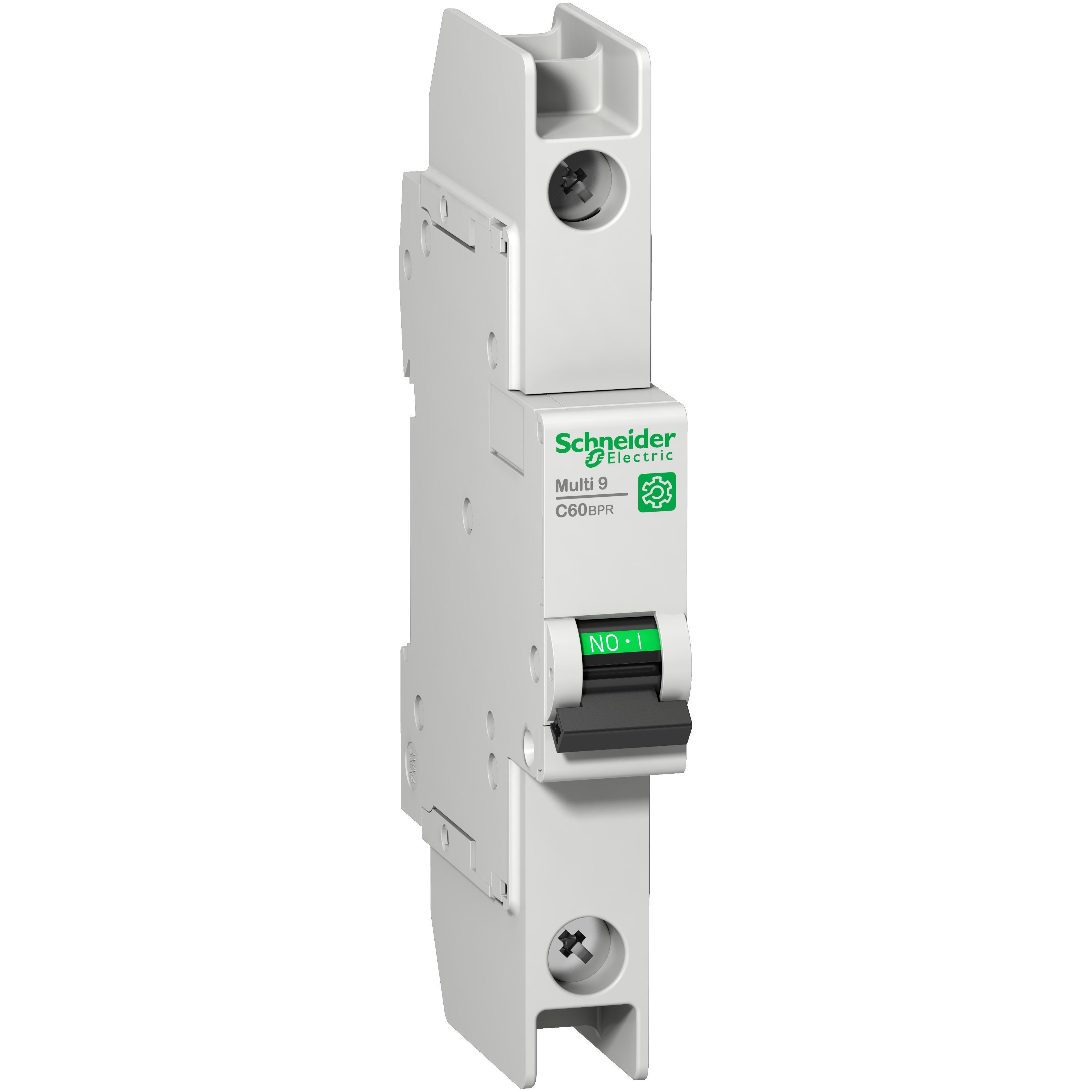 Schneider Electric Square D™ M9F52115 Multi 9™ C60N Curve C Miniature Circuit Breaker, 240/415 VAC, 60 VDC, 15 A, 10 kA Interrupt, 1 Pole, Thermal Magnetic Trip