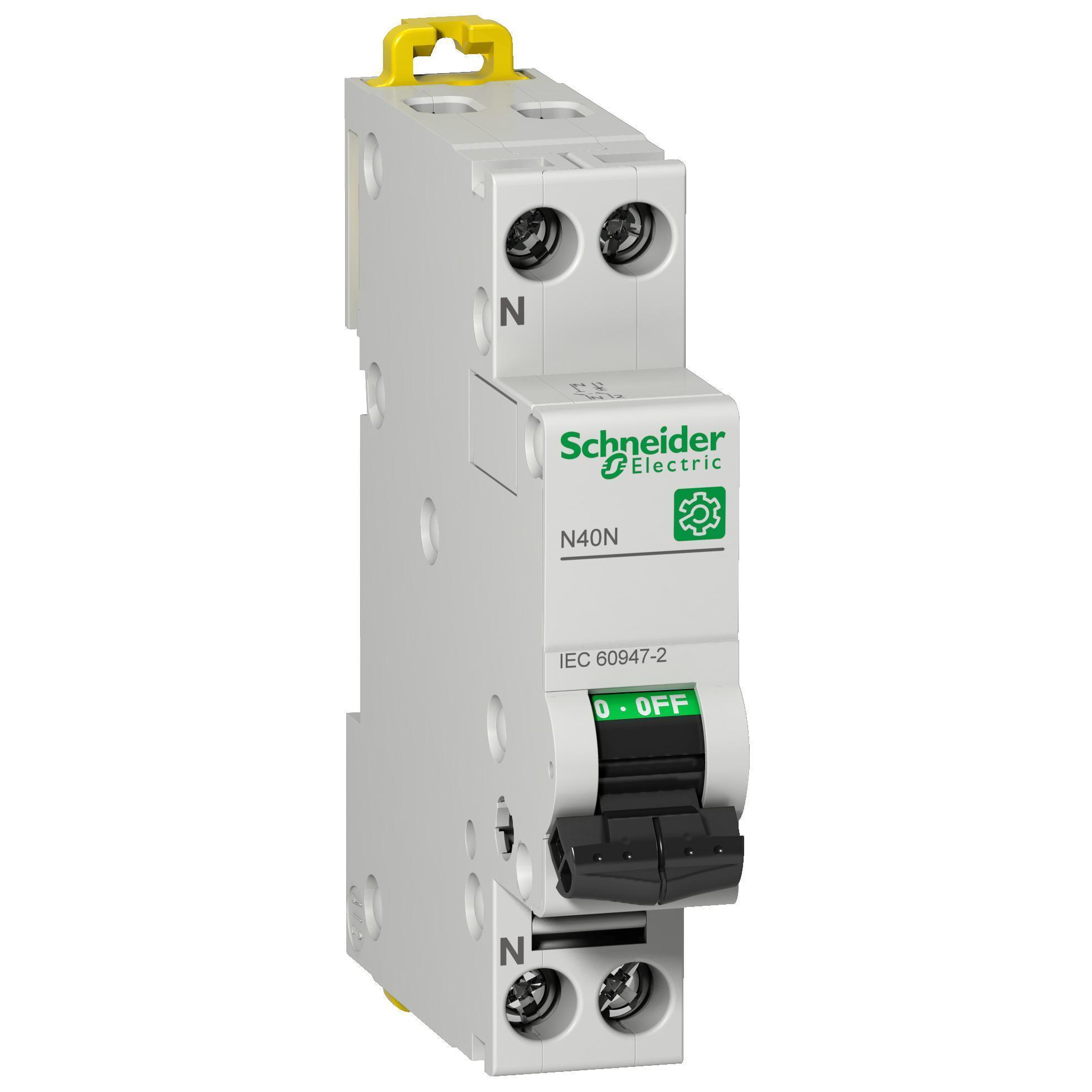 Schneider Electric Square D™ M9P22620 Multi 9™ C60 Curve C Miniature Circuit Breaker, 240/415 V AC, 20 A, 10 kA Interrupt, 1 Pole, Thermal Magnetic Trip