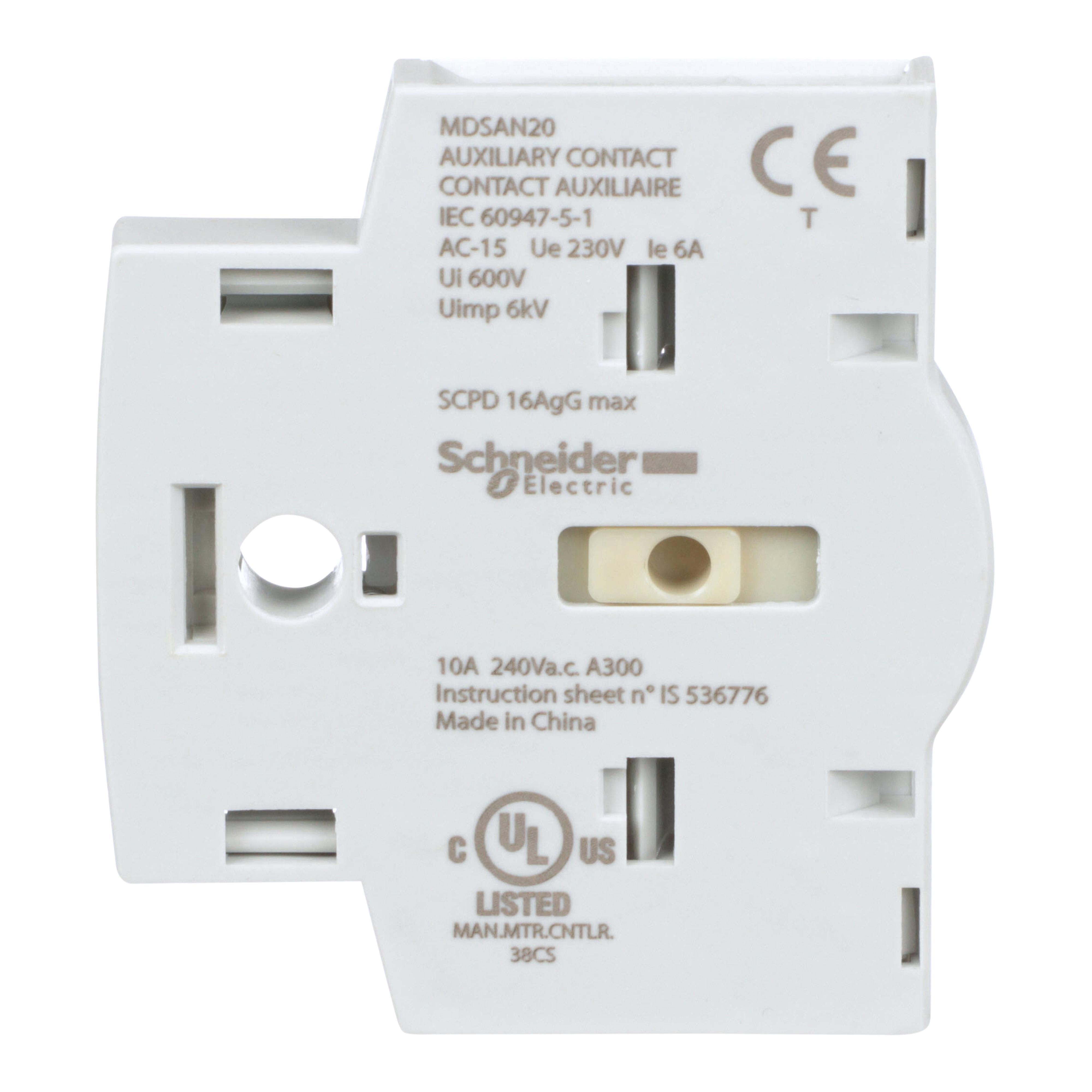 Schneider Electric MDSAN20 Safety/Disconnect Auxiliary Contacts