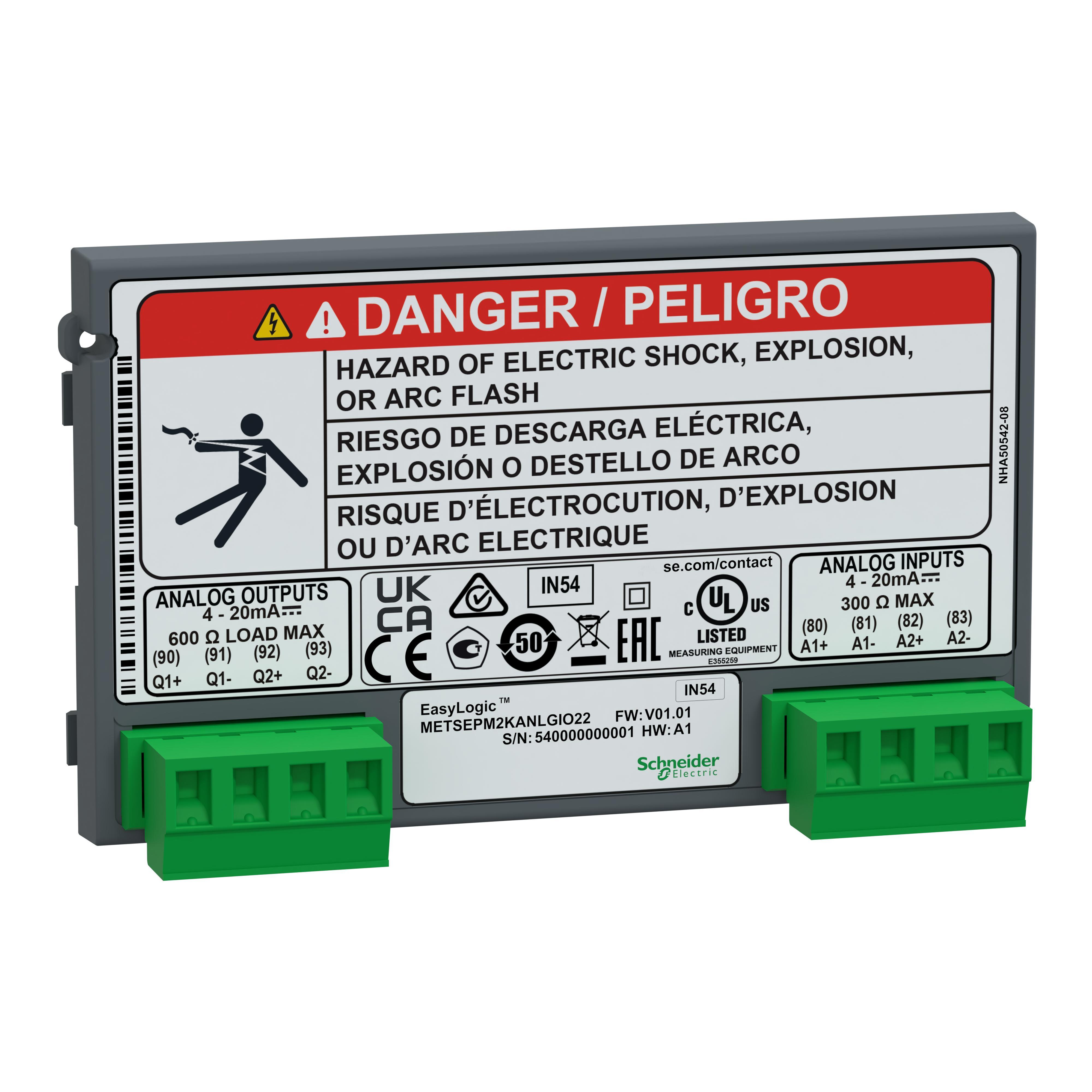 Schneider Electric METSEPM2KANLGIO22 Monitoring Input/Output Modules