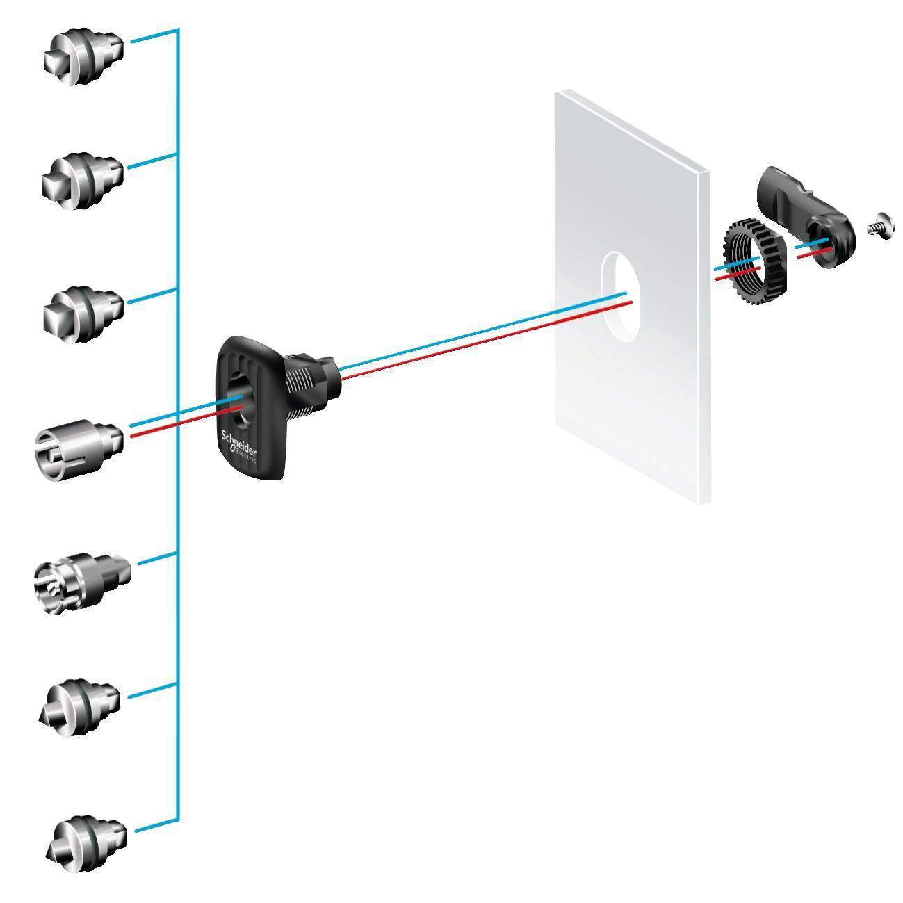 Schneider Electric NSYAEDLS7S3D Enclosure Latch-Lock & Handles