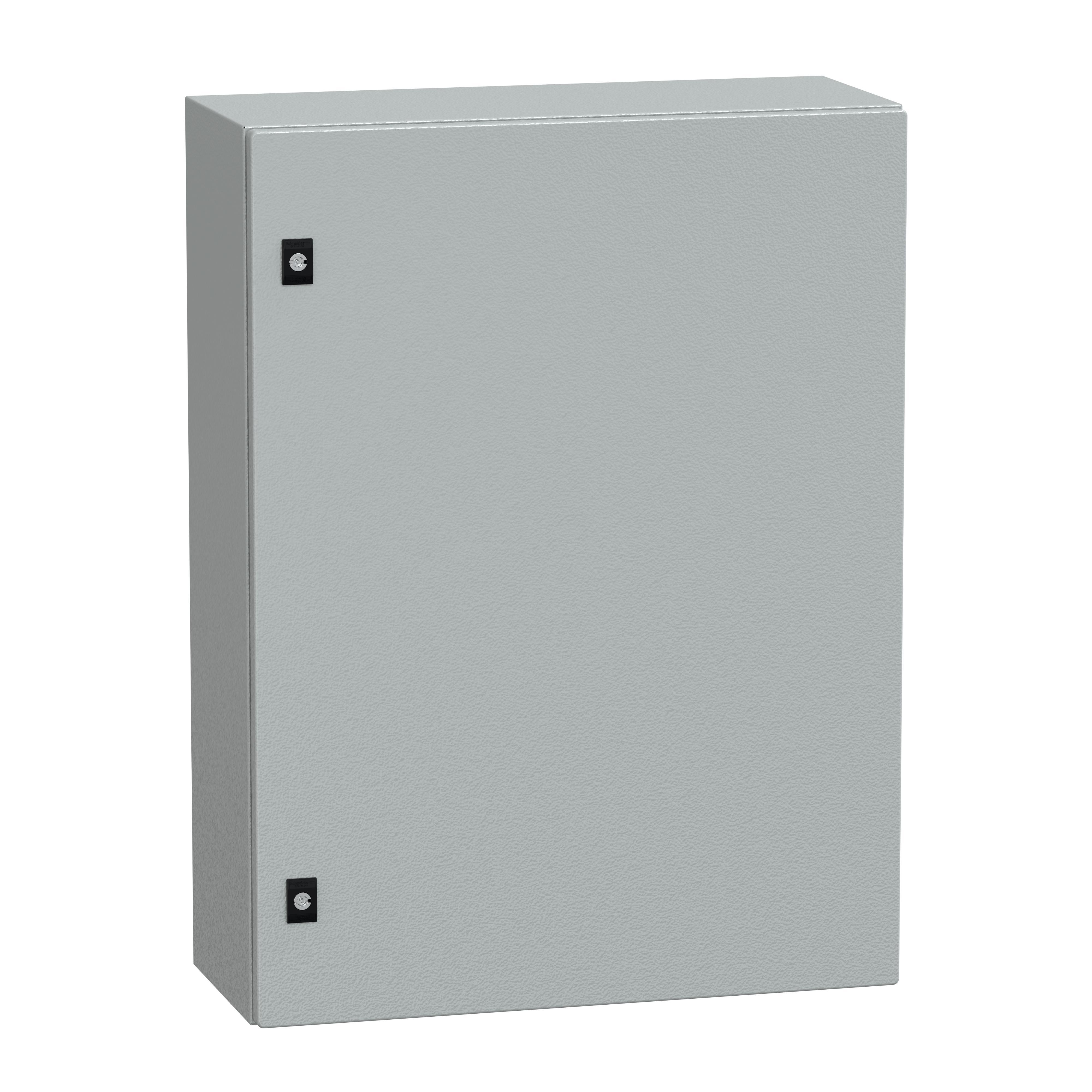 Schneider Electric Square D™ Spacial™ NSYCRN86250 1-Door Compact Enclosure, 600 mm W x 250 mm D x 800 mm H, NEMA 1/2/3/3R/4/5/12/13, Steel