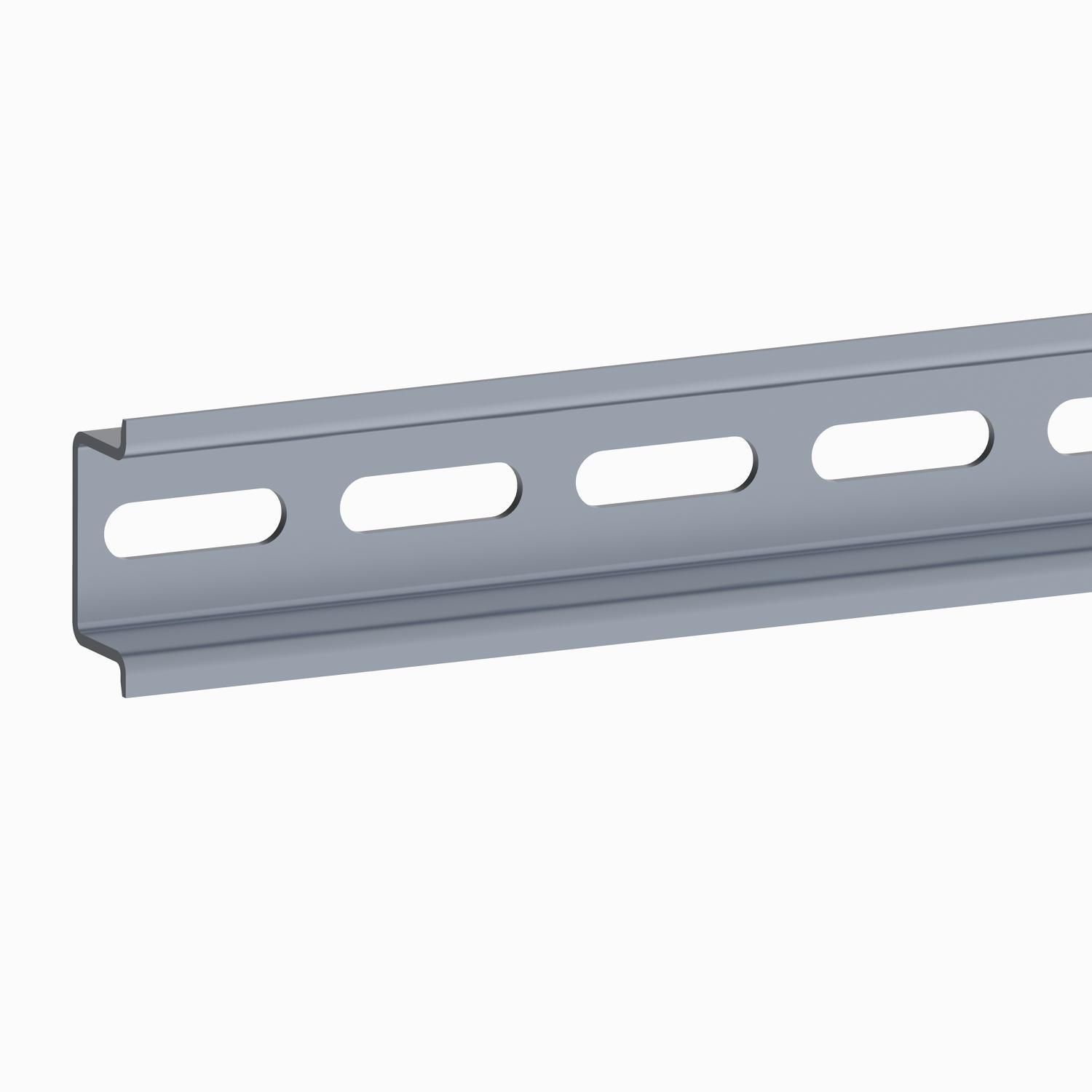 Schneider Electric Square D™ NSYSDR200D Perforated Symmetric Mounting Rail, Galvanized Steel