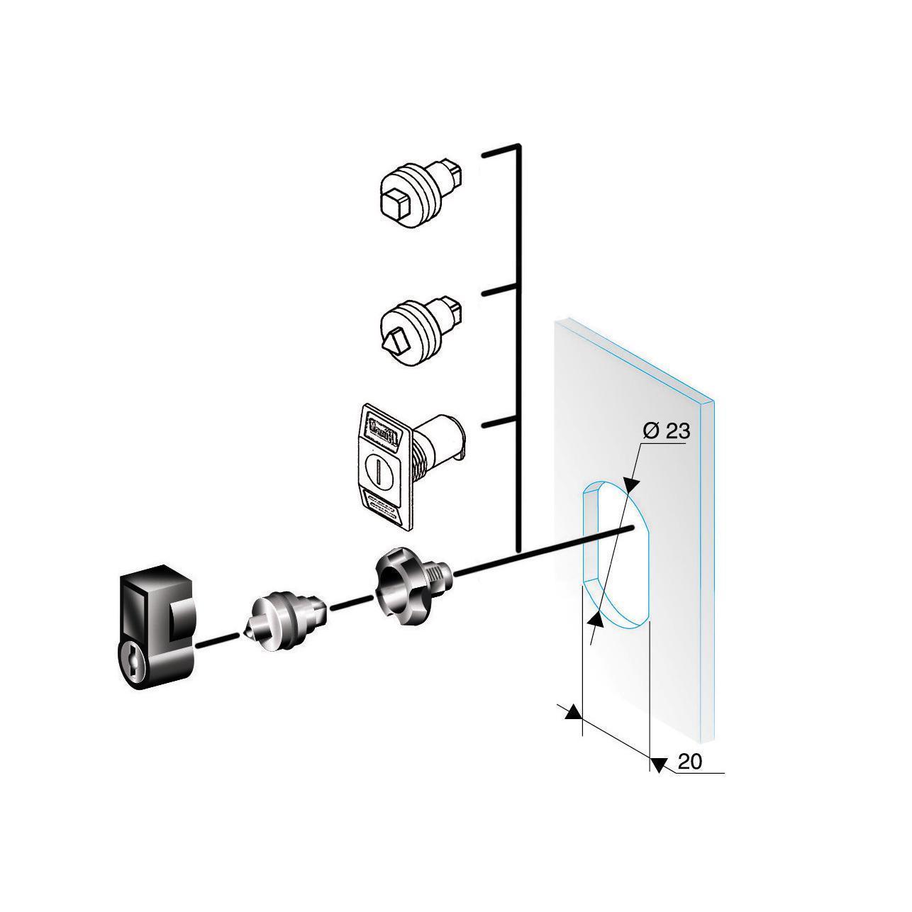 Schneider Electric NSYTC8CRN Enclosure Latch-Lock & Handles