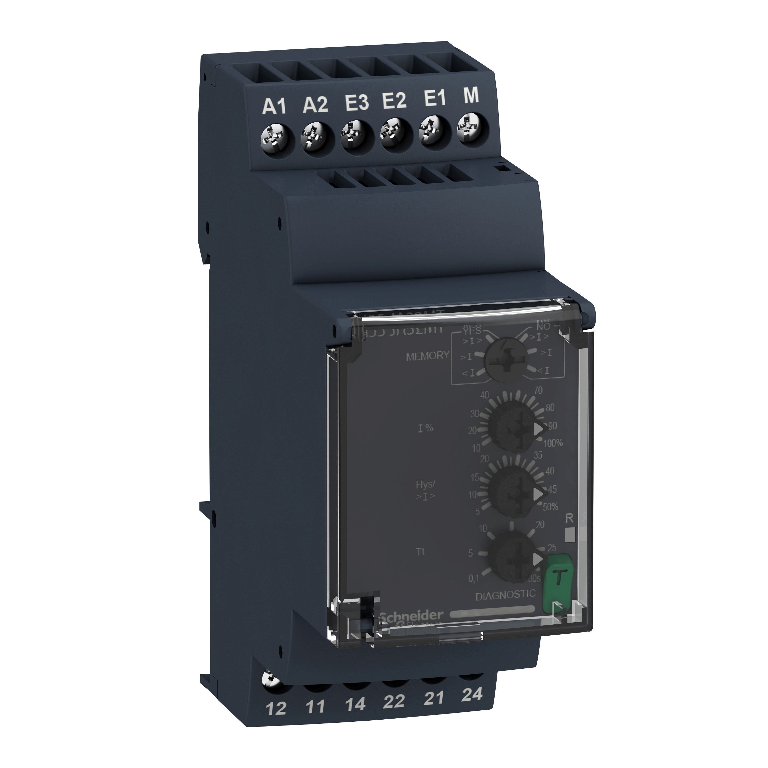 Schneider Electric RM35JA32MT Current Control Relay, 380 to 415 V AC, 0.15 to 15 A, 2CO Contact