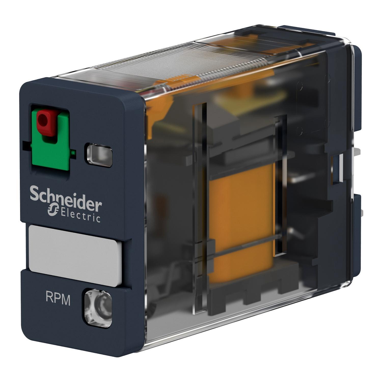 Schneider Electric Square D™ Zelio™ RPM12B7 Power Relay, 15 A, 1NO-1NC 1 Form A/1 Form B Contact, 24 V AC V Coil