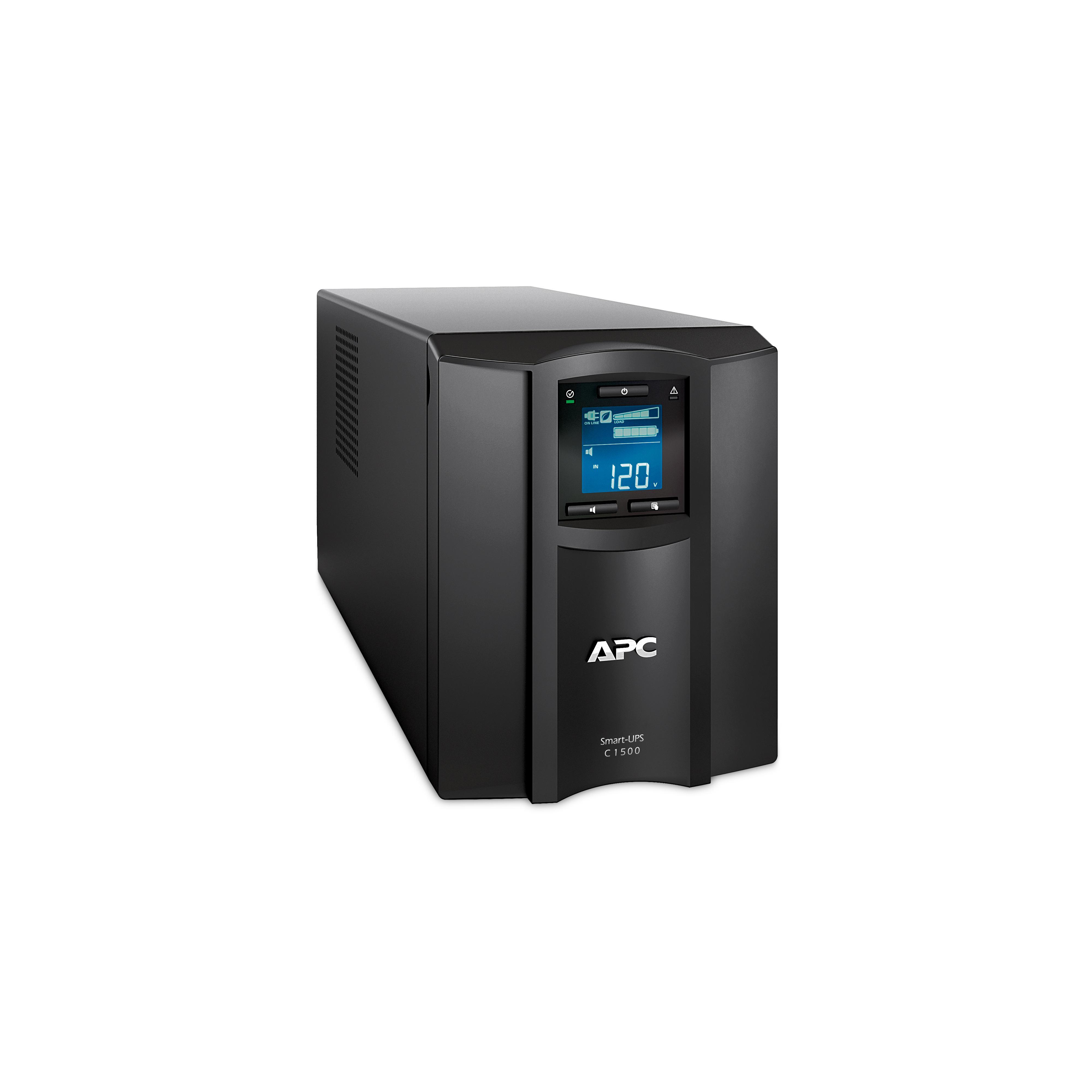 Schneider Electric SMC1500C Smart-UPS, 120 V Input, 120 V Output, 900 W Power Rating, (8) Outlets
