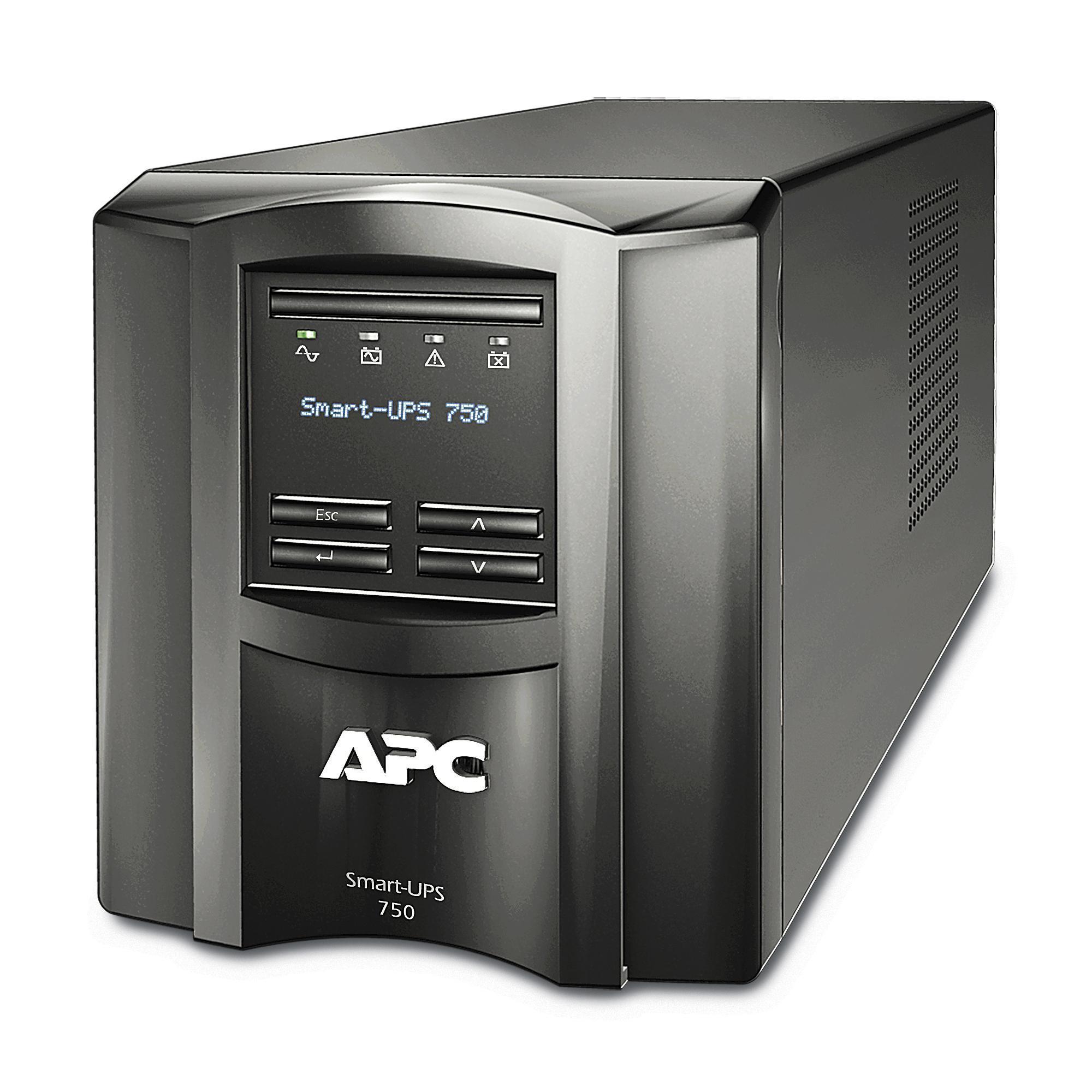 Schneider Electric SMT750C Smart-UPS, 120 V Input, 120 V Output, 500 W Power Rating, (6) Outlets