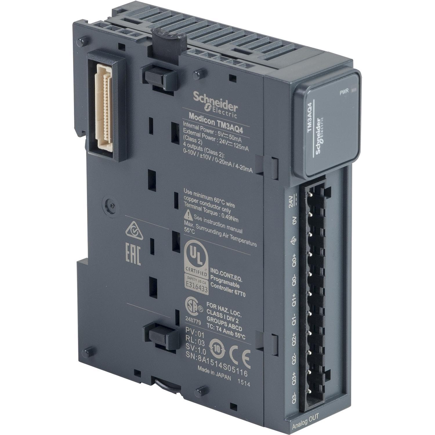 Schneider Electric TM3AQ4 PLC Input-Output Analog Modules