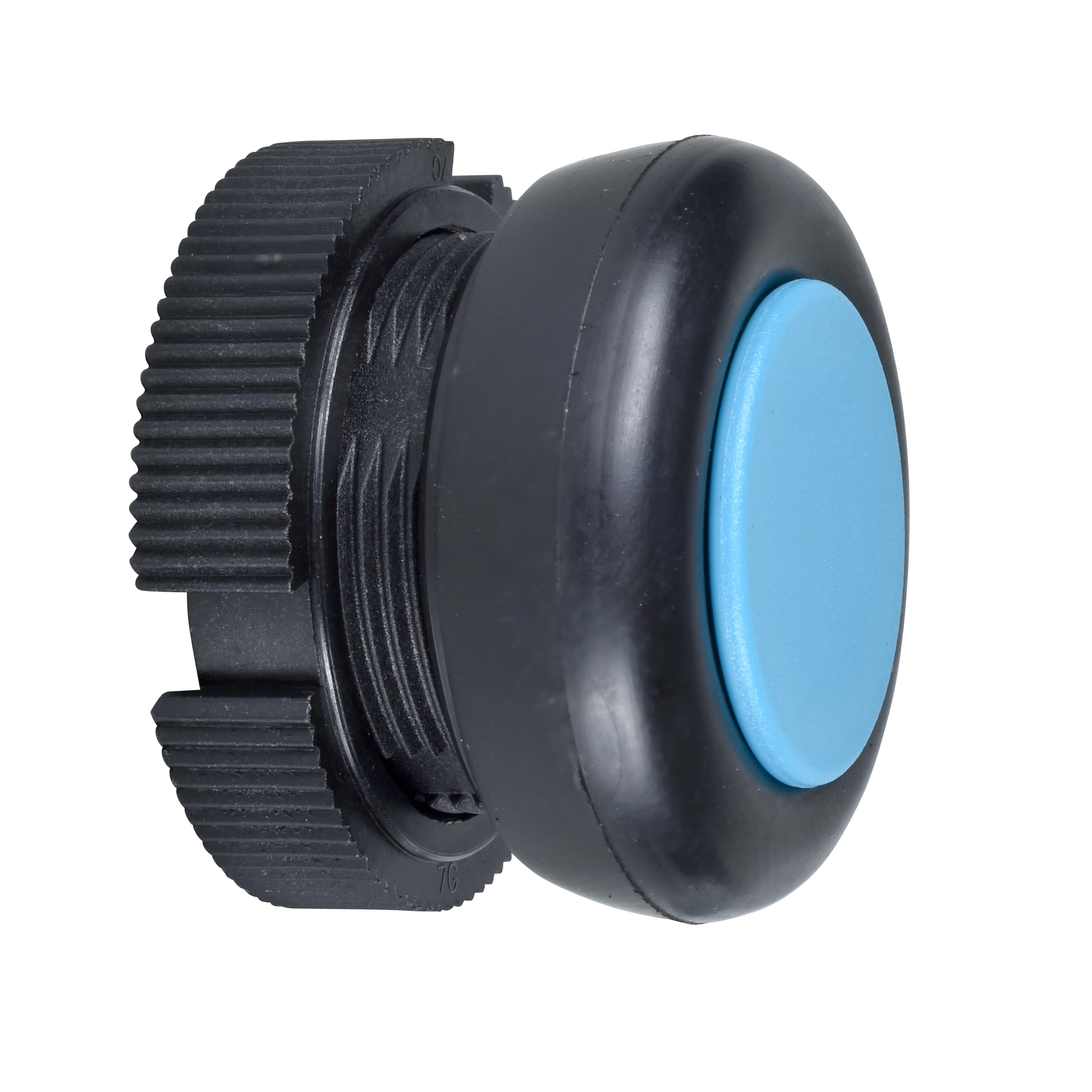 Schneider Electric Square D™ Harmony™ XACA9416 Booted Pushbutton Head, Round Shape, UNMARKED Legend, Blue
