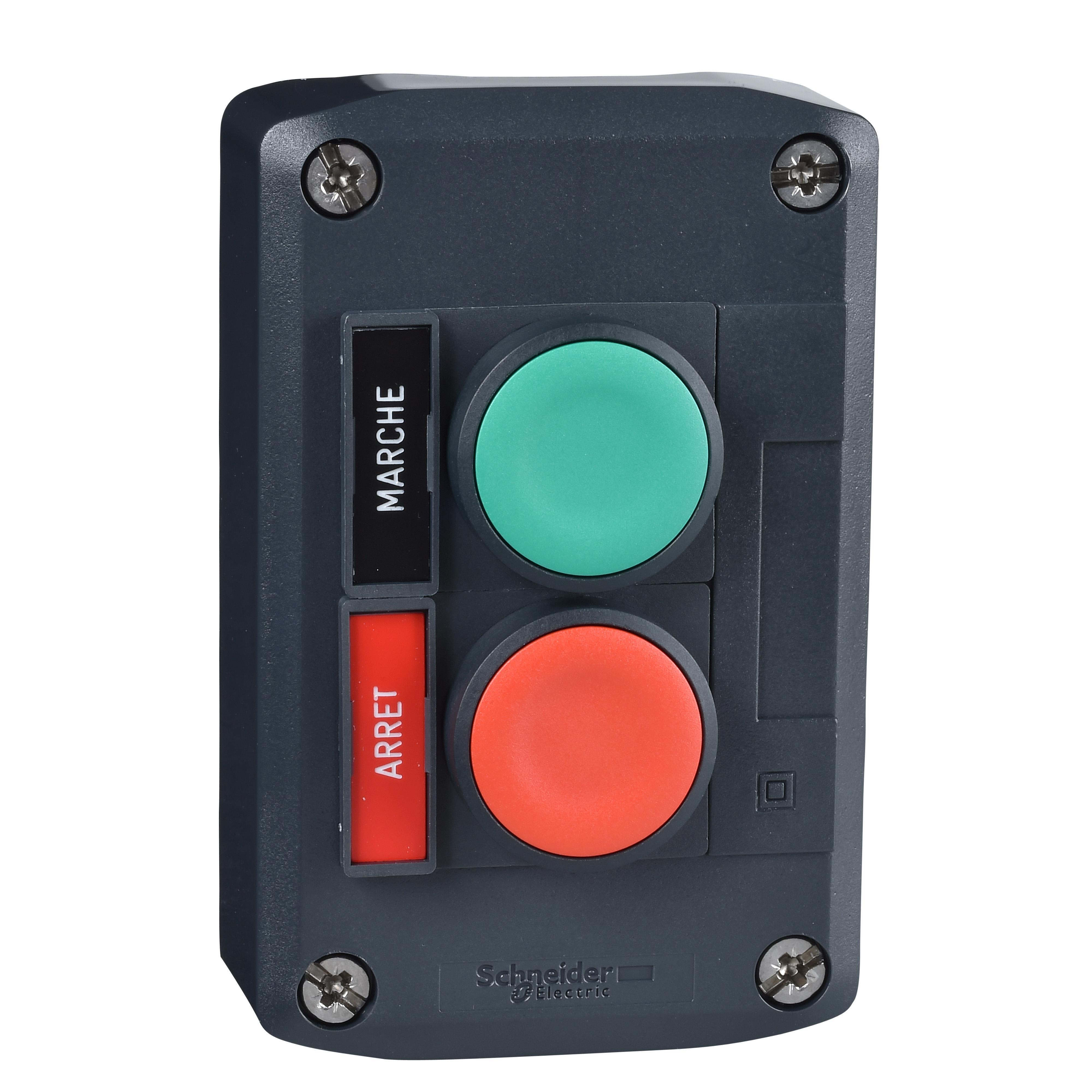 Schneider Electric Harmony™ XALACS2 Complete Pushbutton Control Station, 1NO-1NC Contact, 13/4X/IP66/IK03 NEMA Rating