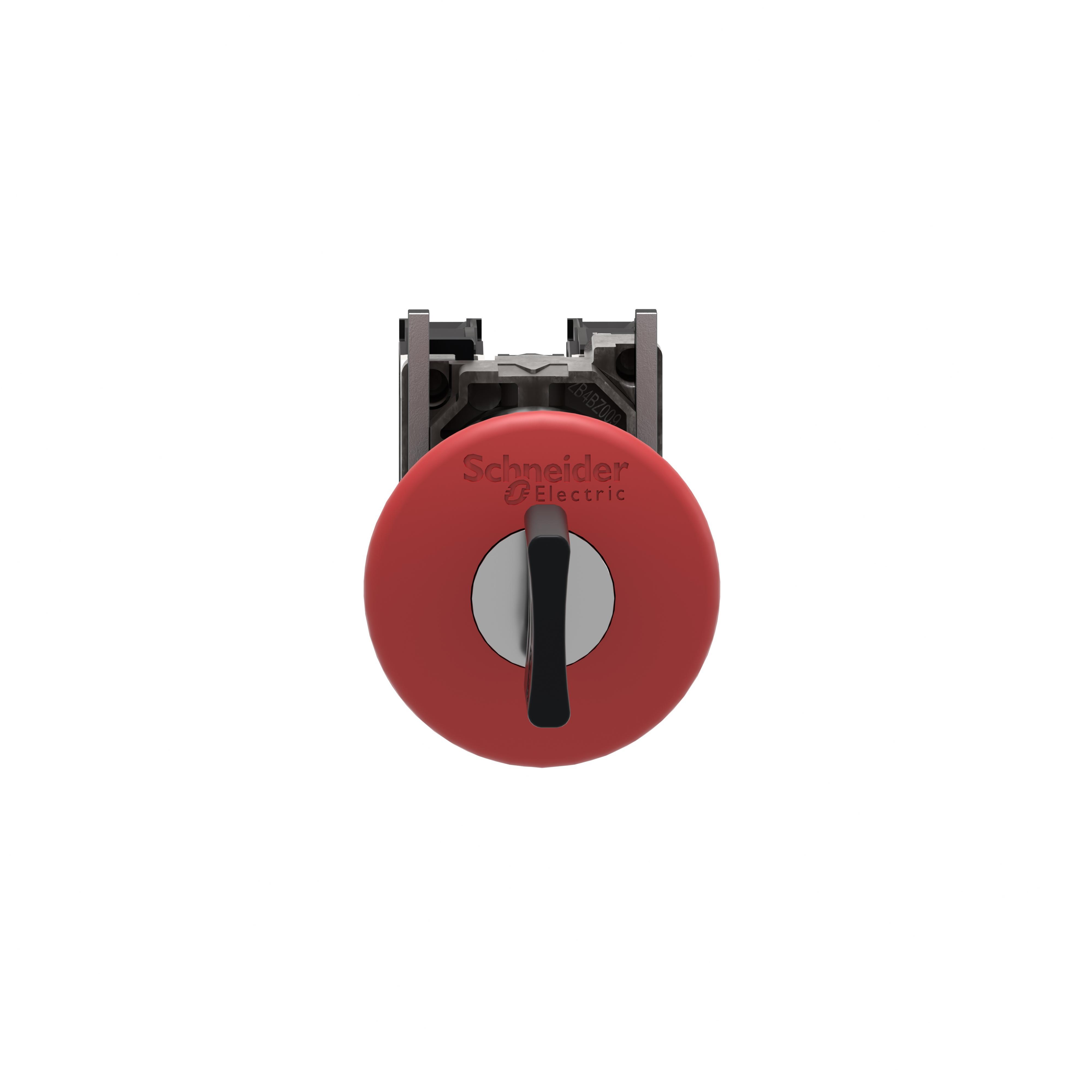 Schneider Electric Harmony™ Square D™ XB4BS9445 Non-Illuminated Pushbutton Operator, 22 mm, 1CO SPDT Contact, Red