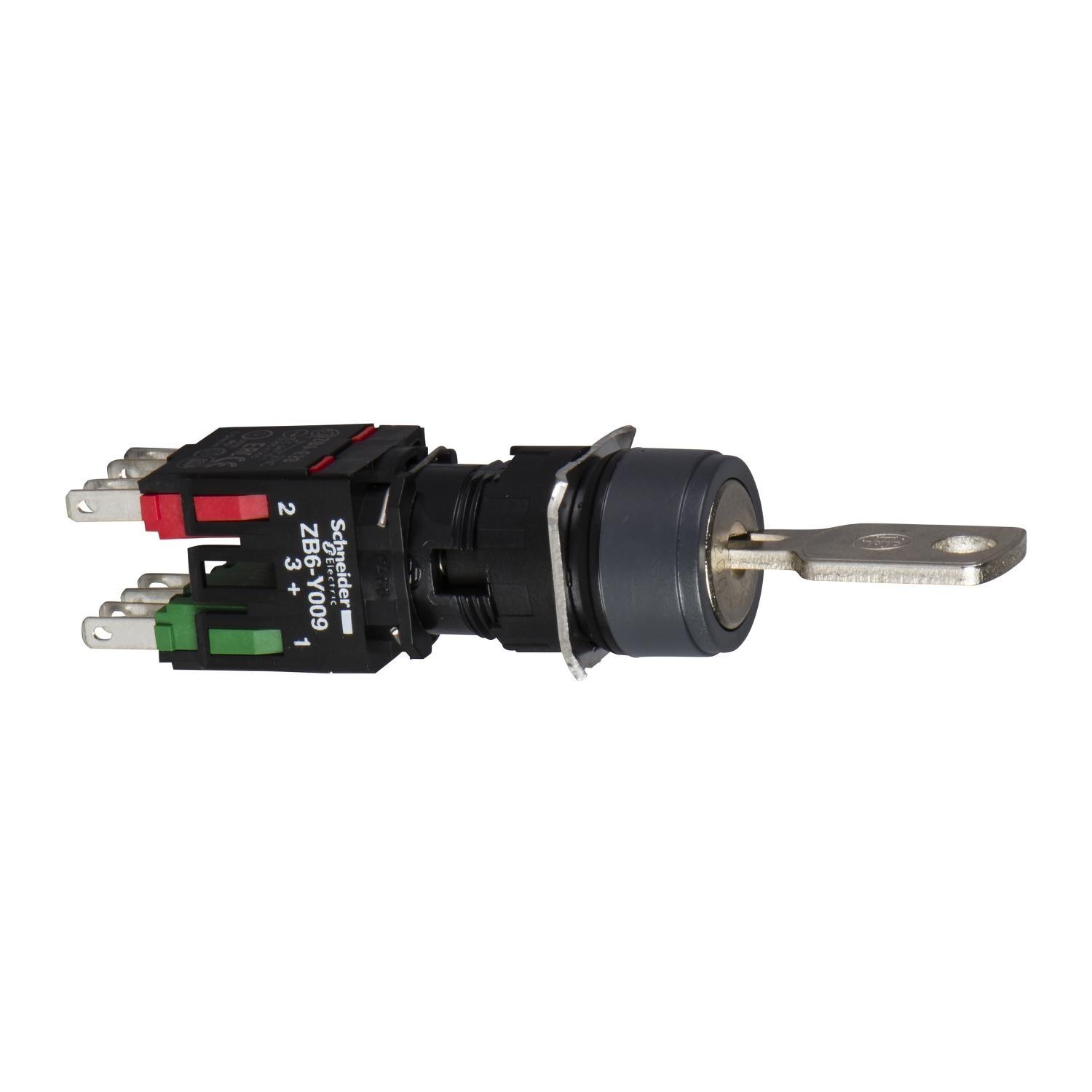 Schneider Electric XB6AGC5B Non-Illuminated Twist/Key Release Switches