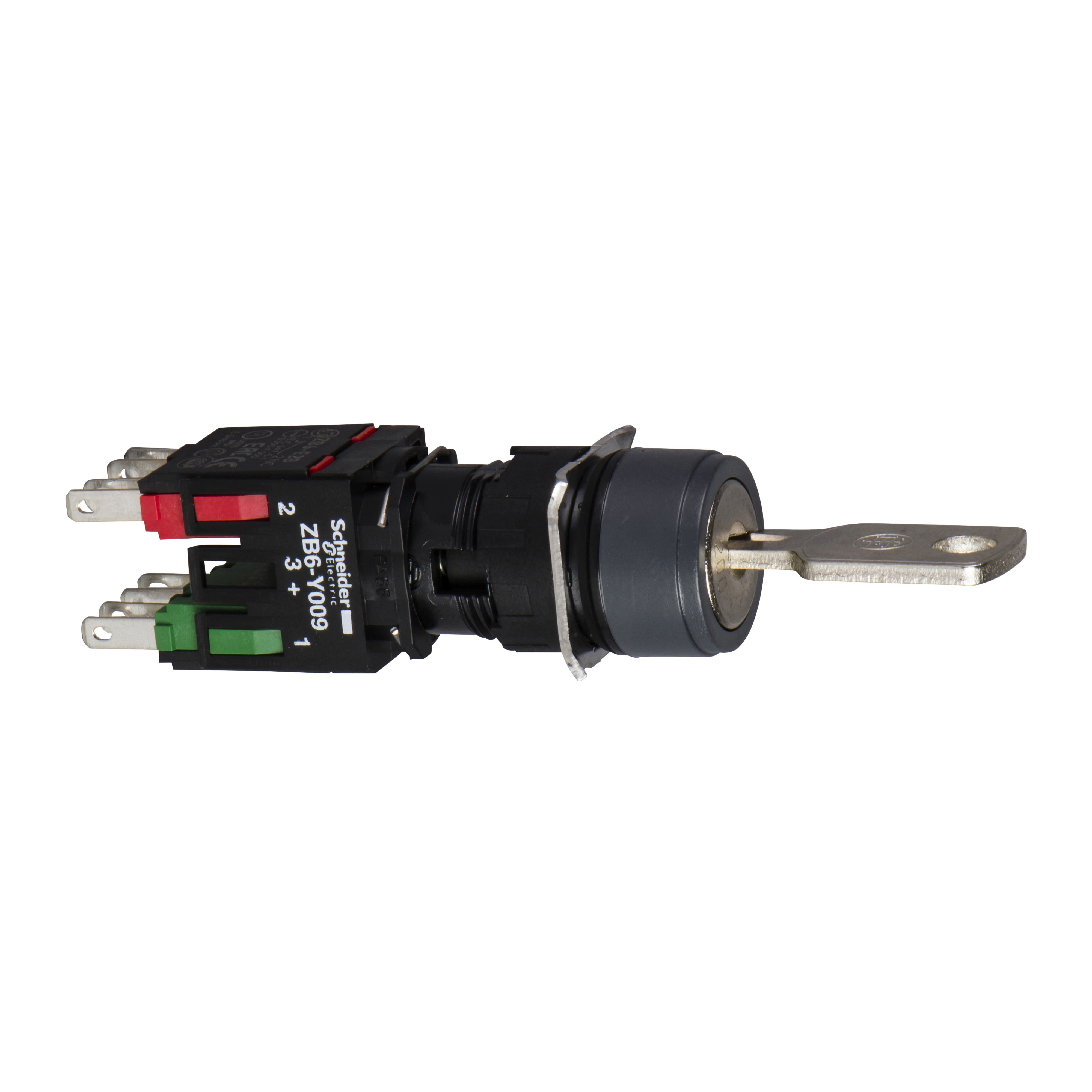 Schneider Electric XB6AGH5B Non-Illuminated Twist/Key Release Switches