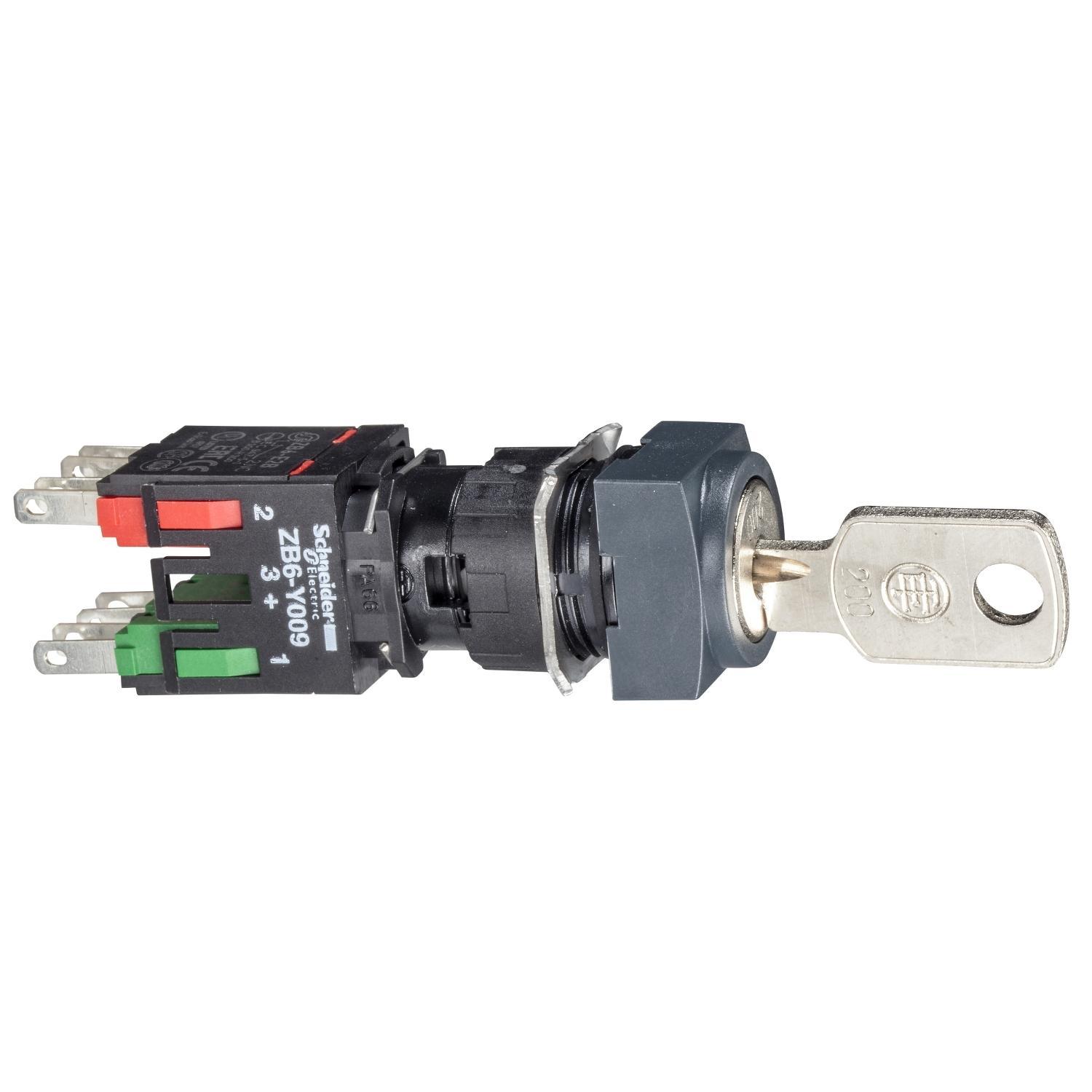 Schneider Electric XB6CGH5B Non-Illuminated Twist/Key Release Switches