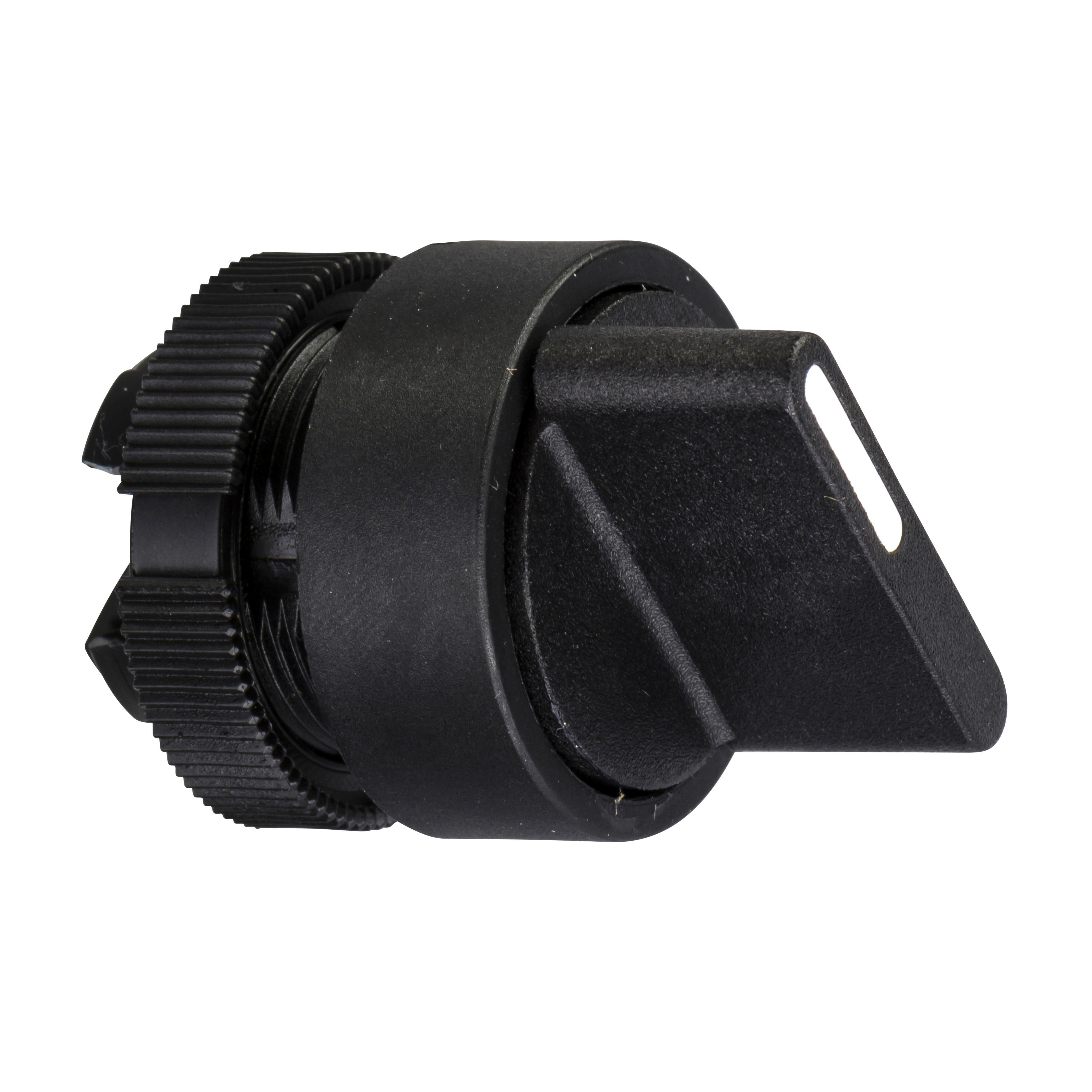 Schneider Electric Harmony™ Square D™ ZA2BD3 XAC Non-Illuminated Selector Switch Operator, 22 mm, Short Lever Operator, 3 Positions, Black