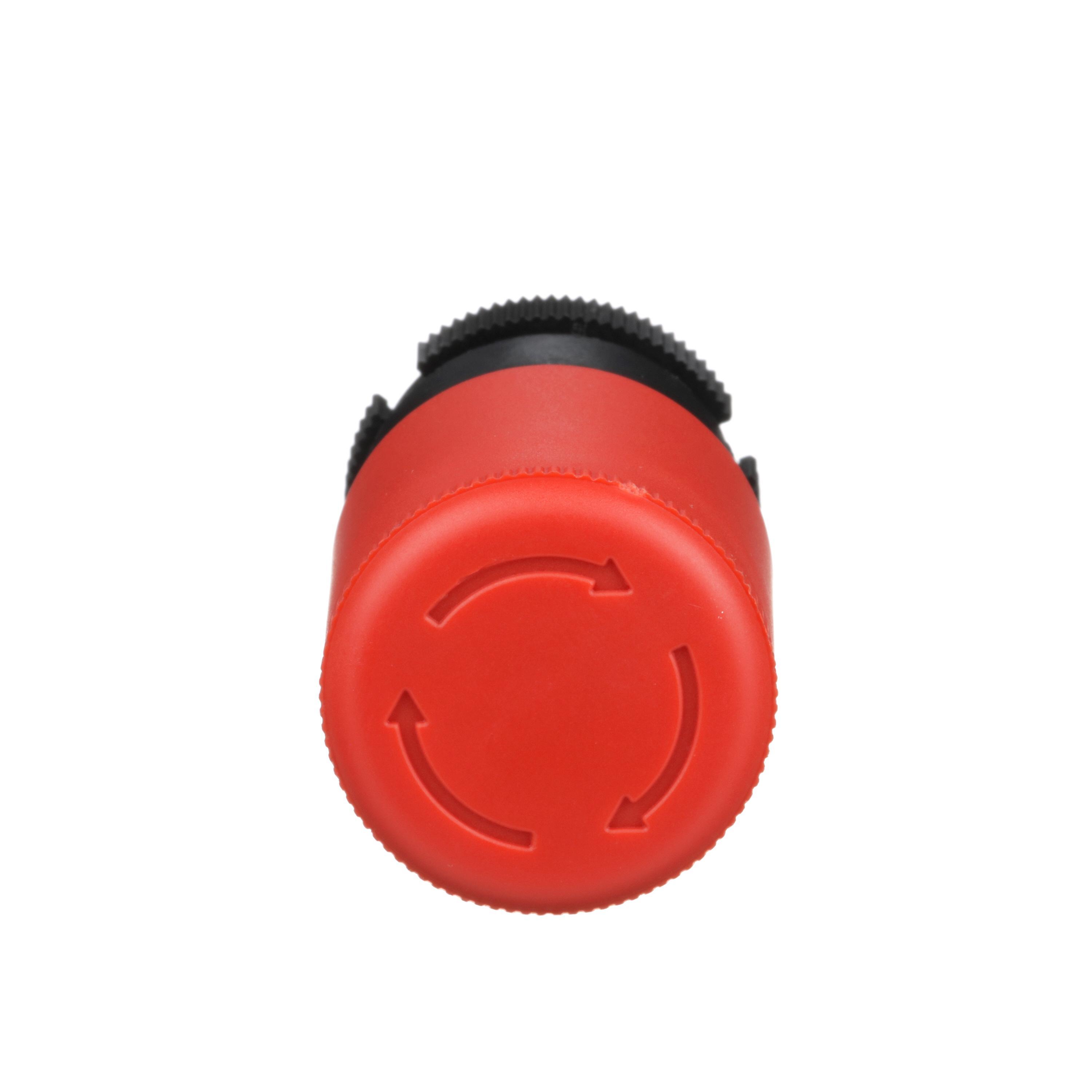 Schneider Electric ZA2BS834 ZA2 Spring Return Mushroom Head, 22 mm, Round Shape, Plastic, Red