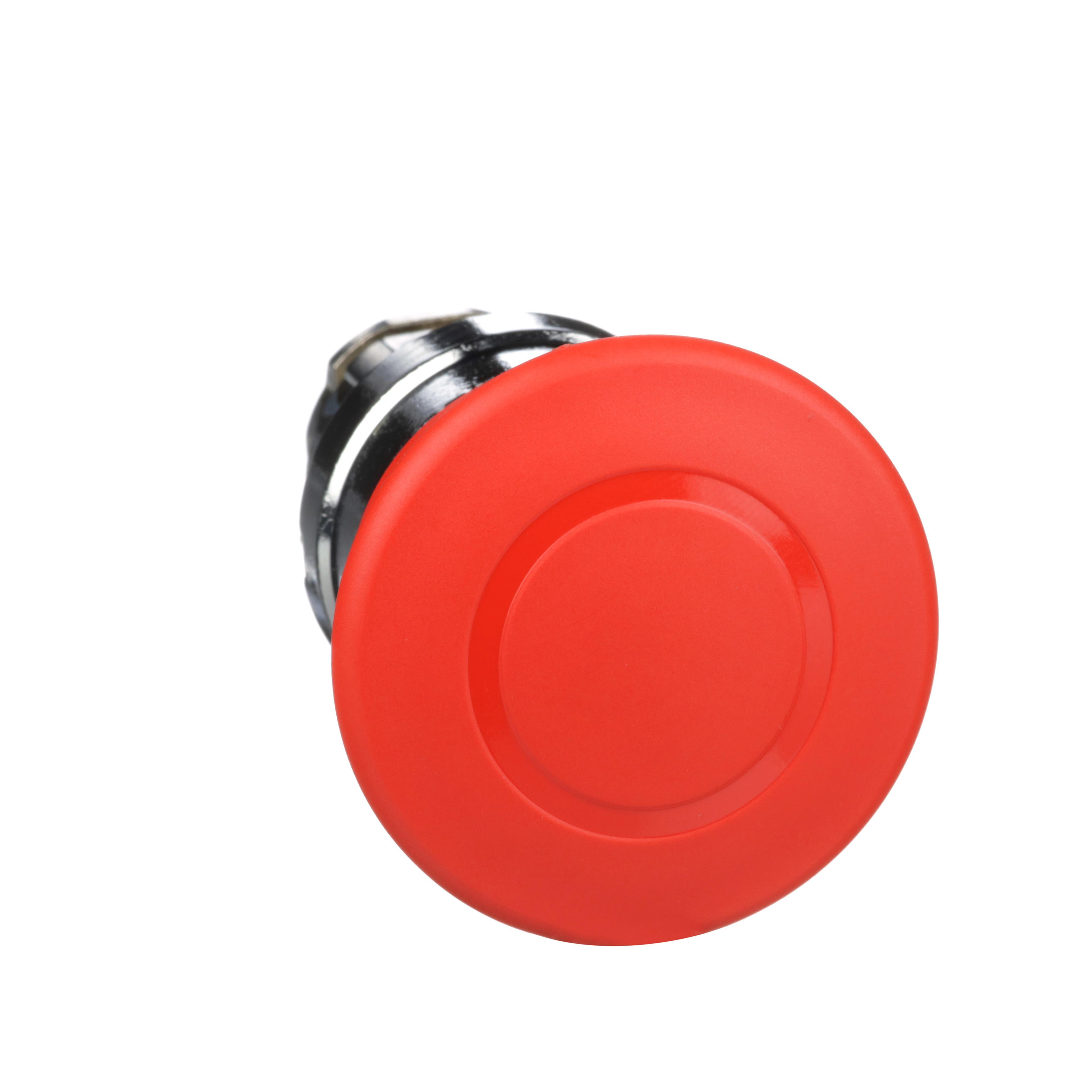 Schneider Electric Harmony™ ZB4BT84 Emergency Stop Switching Off Non-Illuminated Mushroom Head, 22 mm Dia, Round Shape, UNMARKED Legend, Red