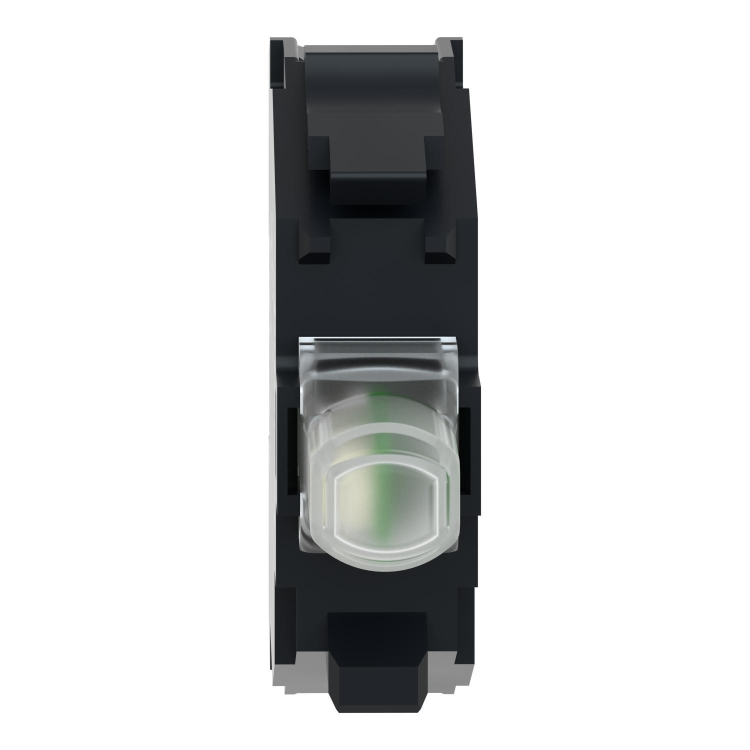 Schneider Electric Harmony™ Square D™ ZBVJ1 Steady Signal Light Block, 22 mm, LED Lamp, 12 V AC/DC, Screw Clamp Terminal, White