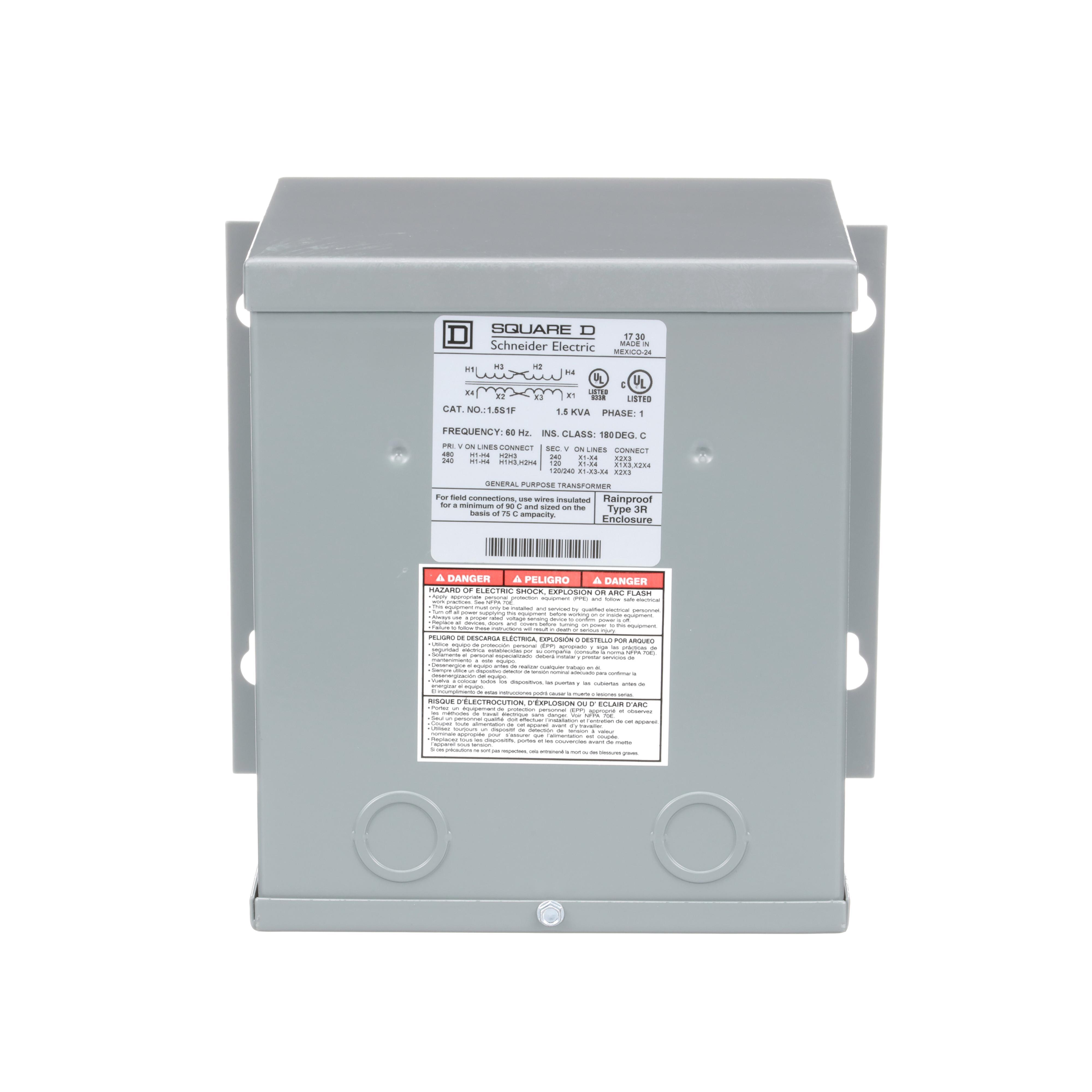 Square D™ 1.5S1F General Purpose - Multi-Use Transformers