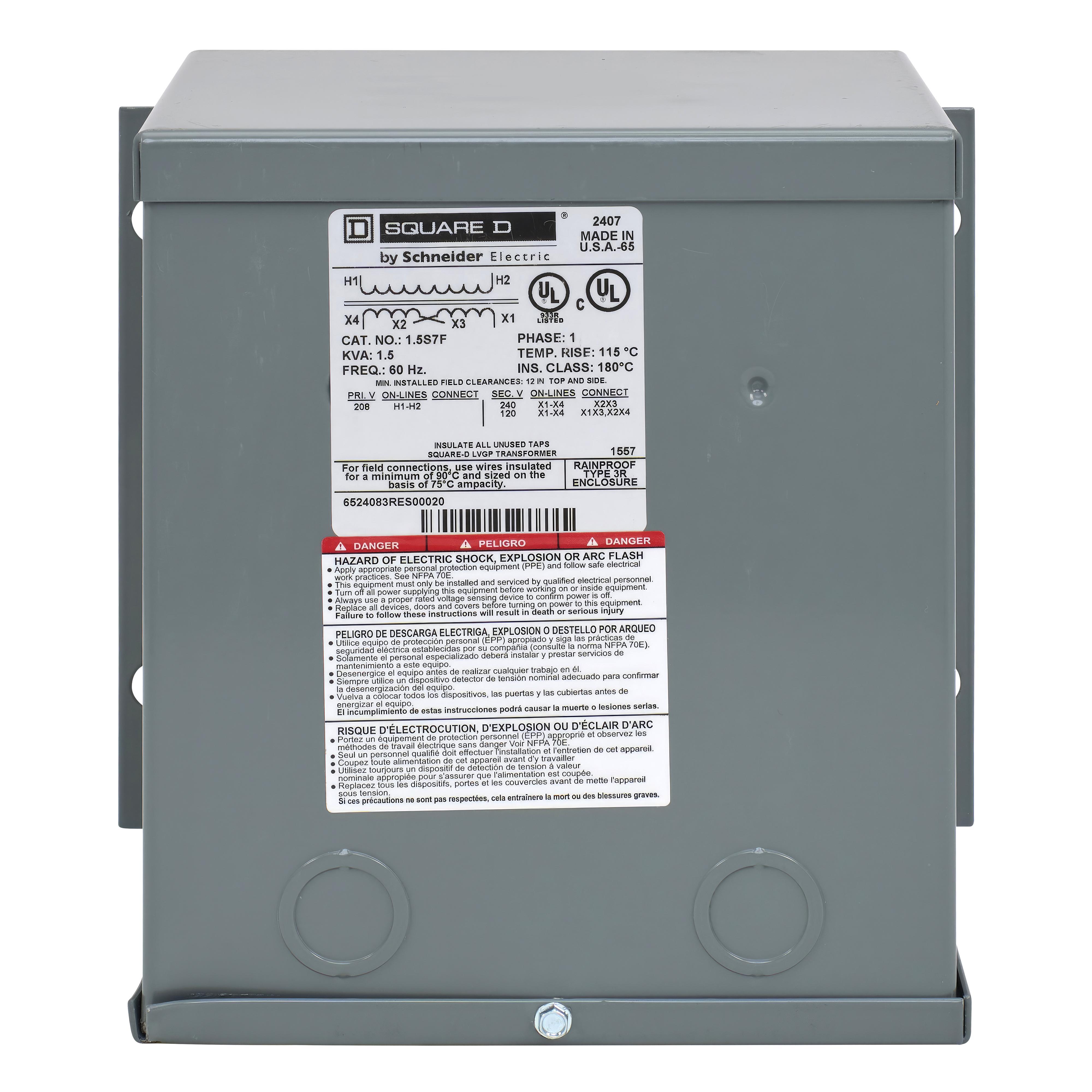 Square D™ 1.5S7F General Purpose - Multi-Use Transformers