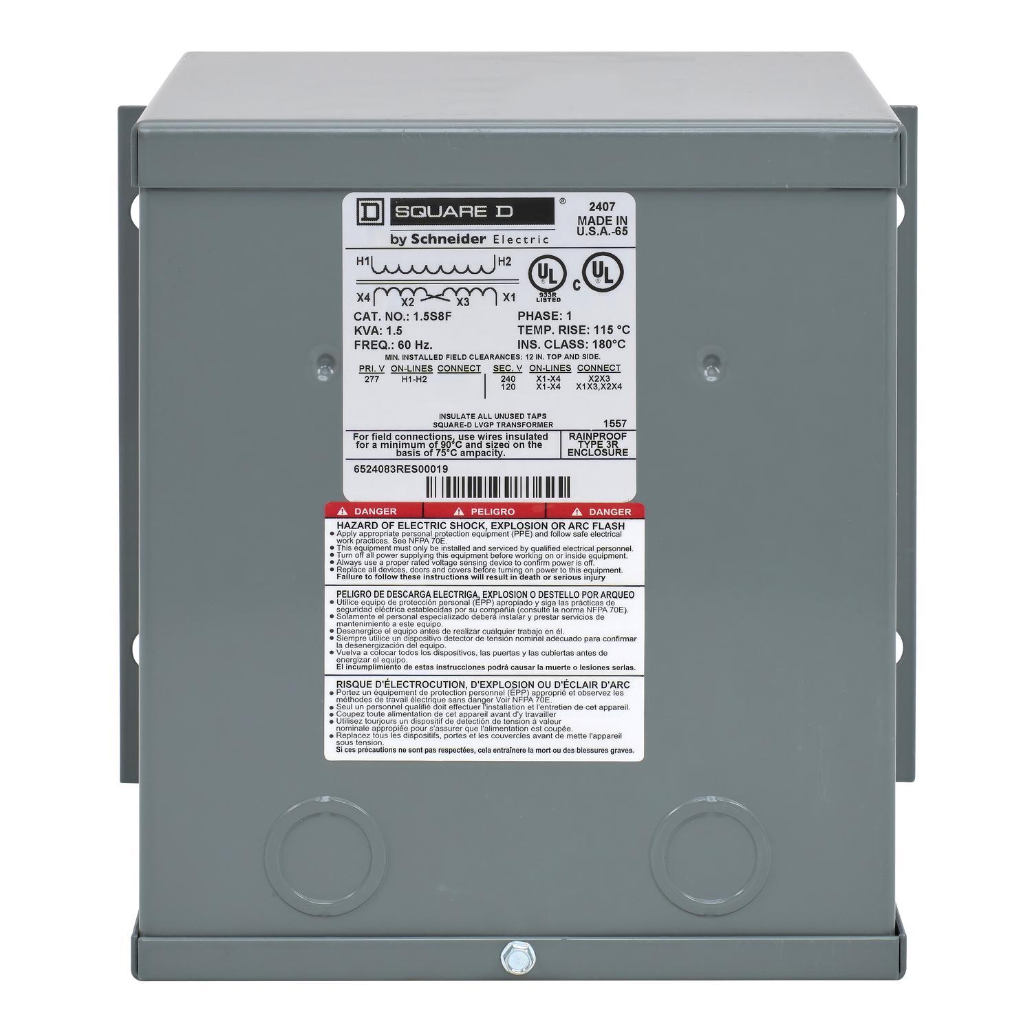Square D™ 1.5S8F General Purpose - Multi-Use Transformers