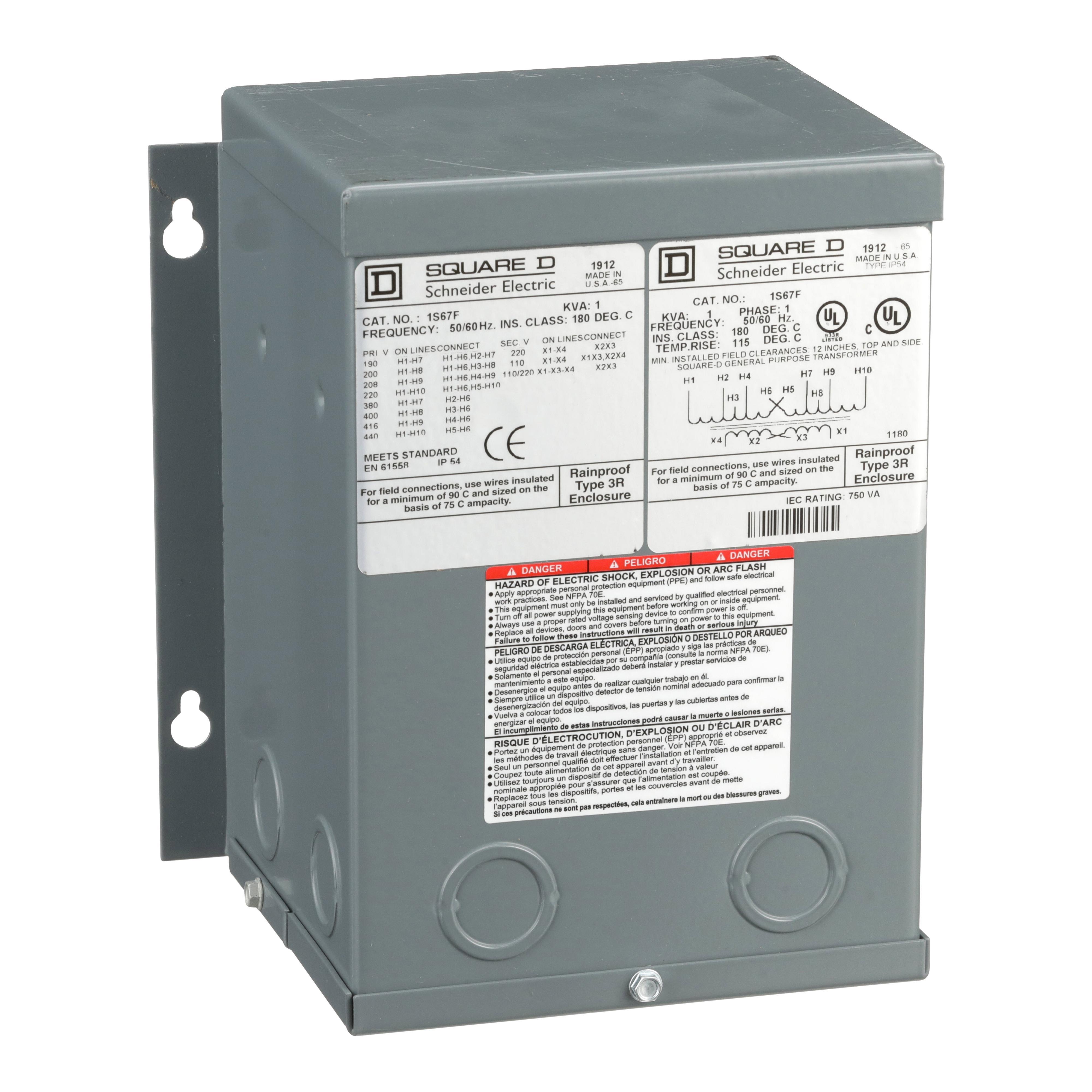 Square D™ 1S67F General Purpose - Multi-Use Transformers