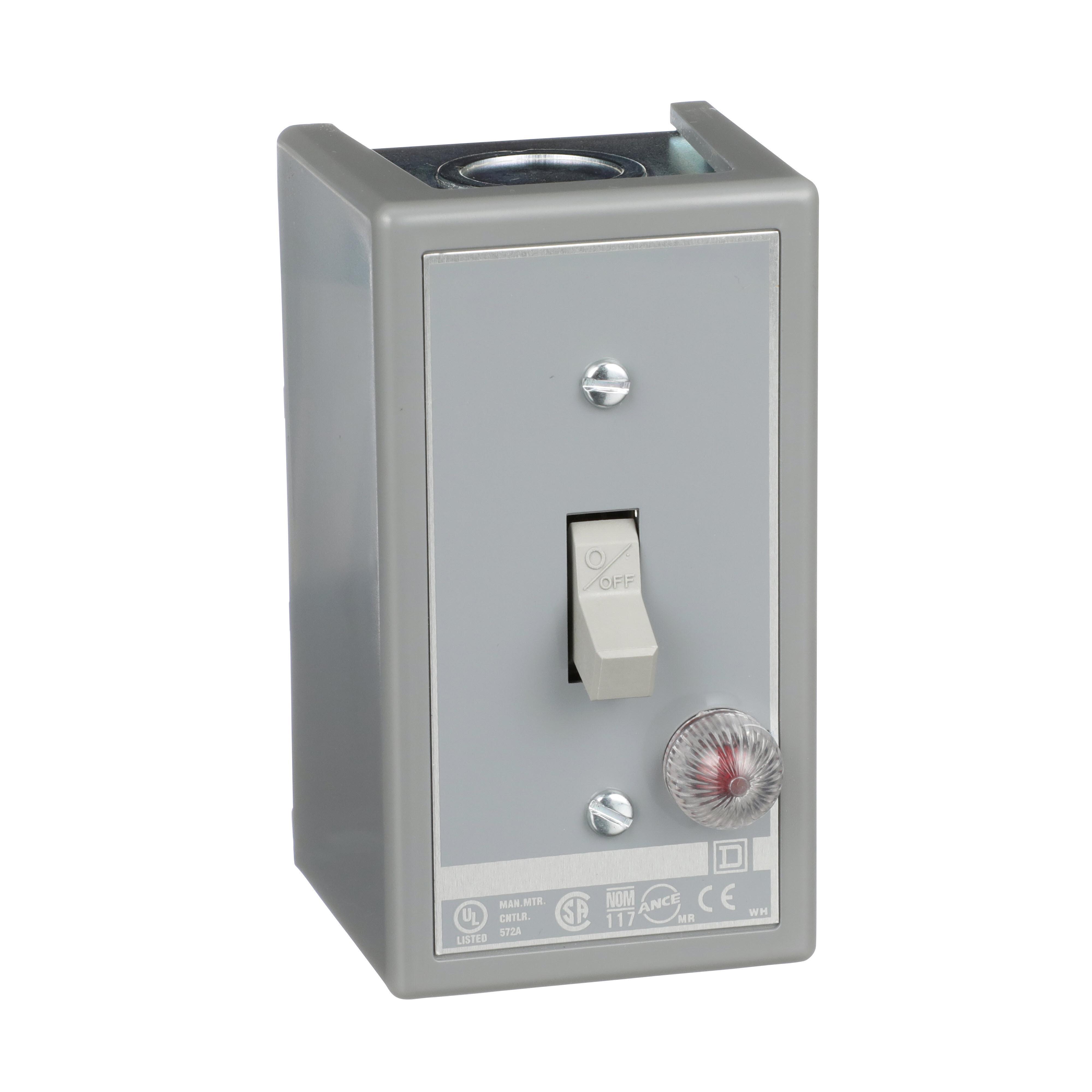 Square D™ 2510KG2B 3-Phase Type K Manual Switch, 600 V AC/230 V DC, 30 A, 2 hp at 115 VAC/7-1/2 hp at 230 VAC/10 hp at 460/575 VAC Power Rating