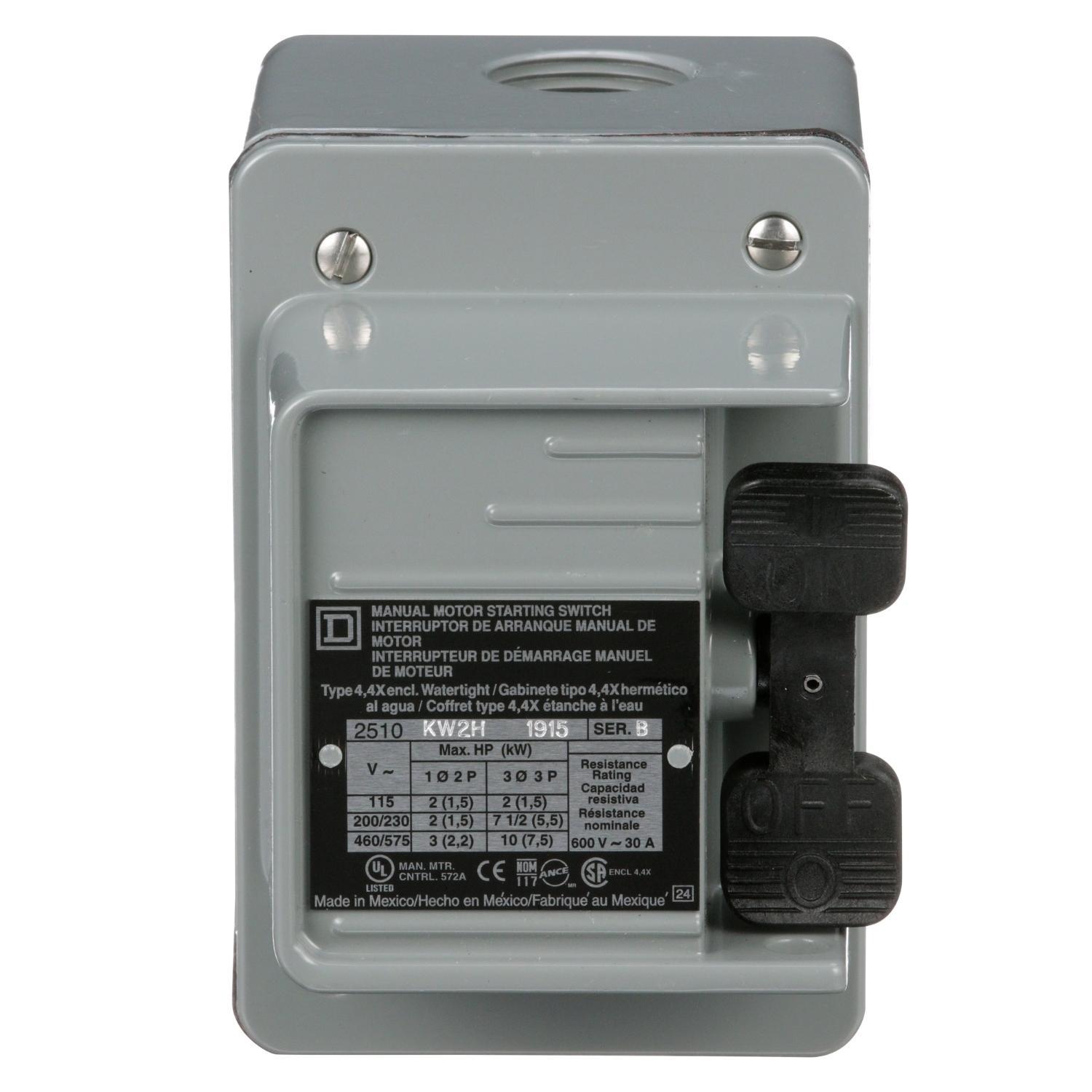 Square D™ 2510KW2H AC Motor Starting Switches