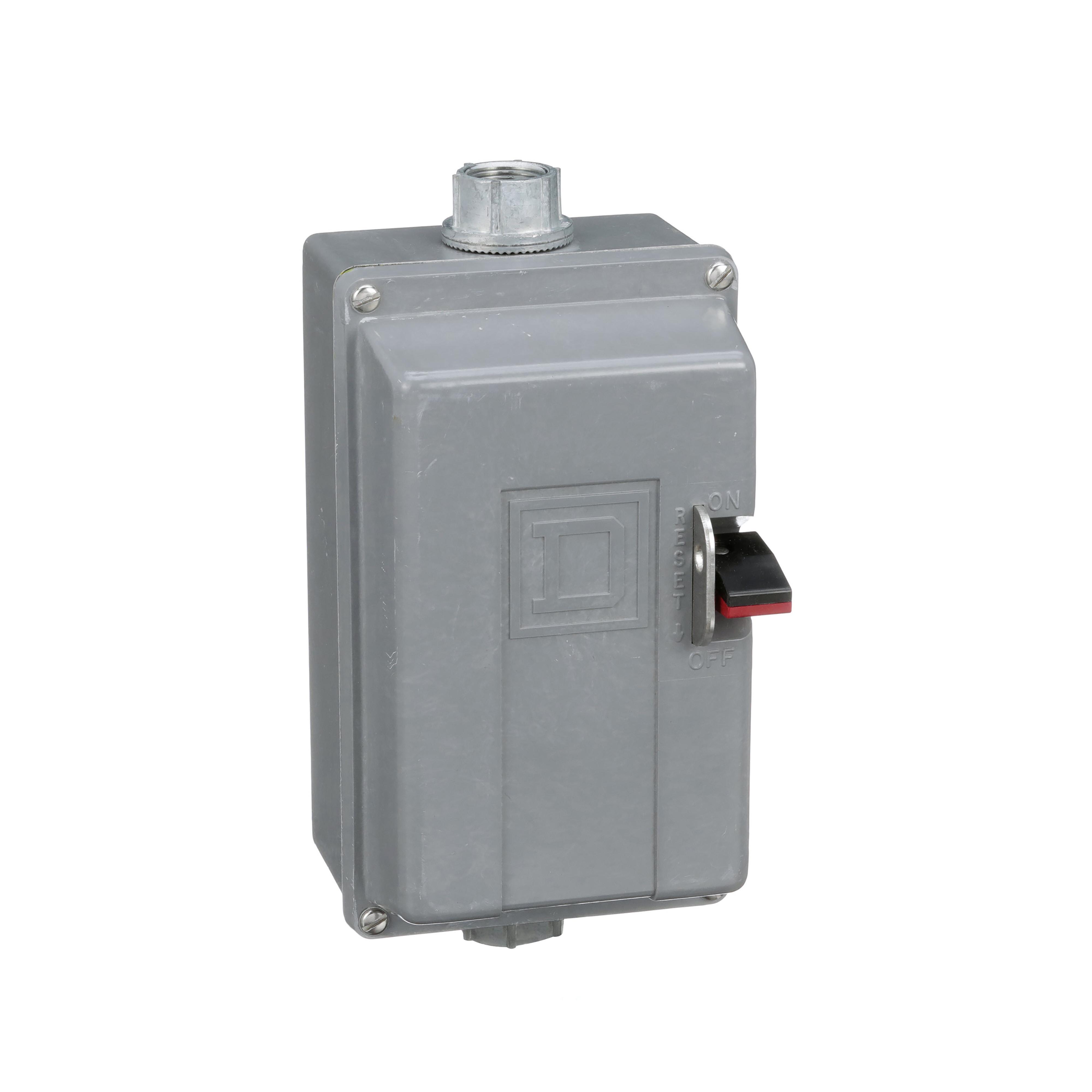 Square D™ 2510MBW2 Type M Integral Horsepower Manual Starter, Non-Reversing Action, 3 Poles, NEMA 3/4/4X Enclosure