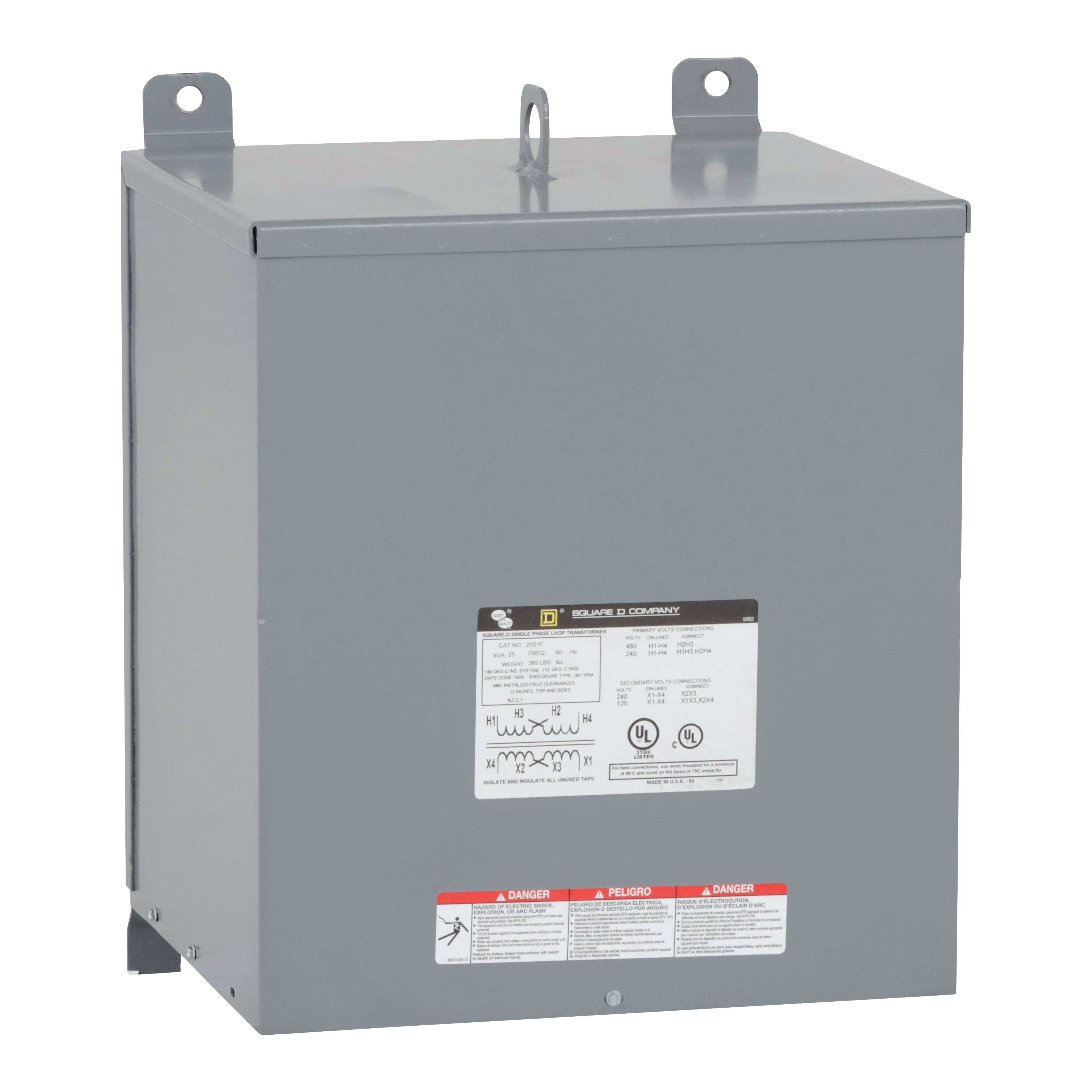 Square D™ 25S1F General Purpose - Multi-Use Transformers